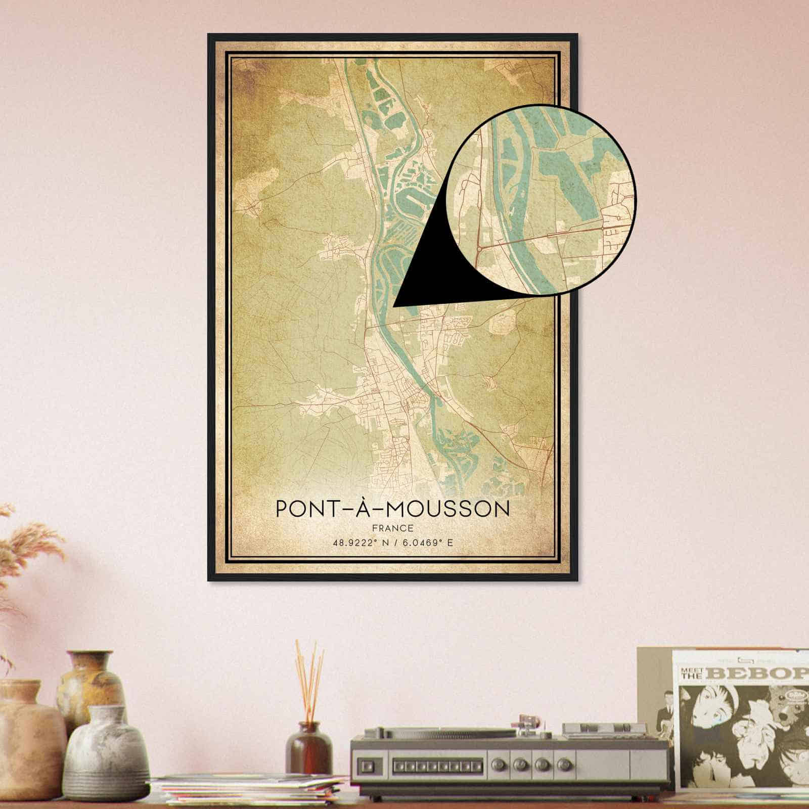 Deerfield Kansas Map Poster, Modern Home Decor Wall Art Print (Copy)