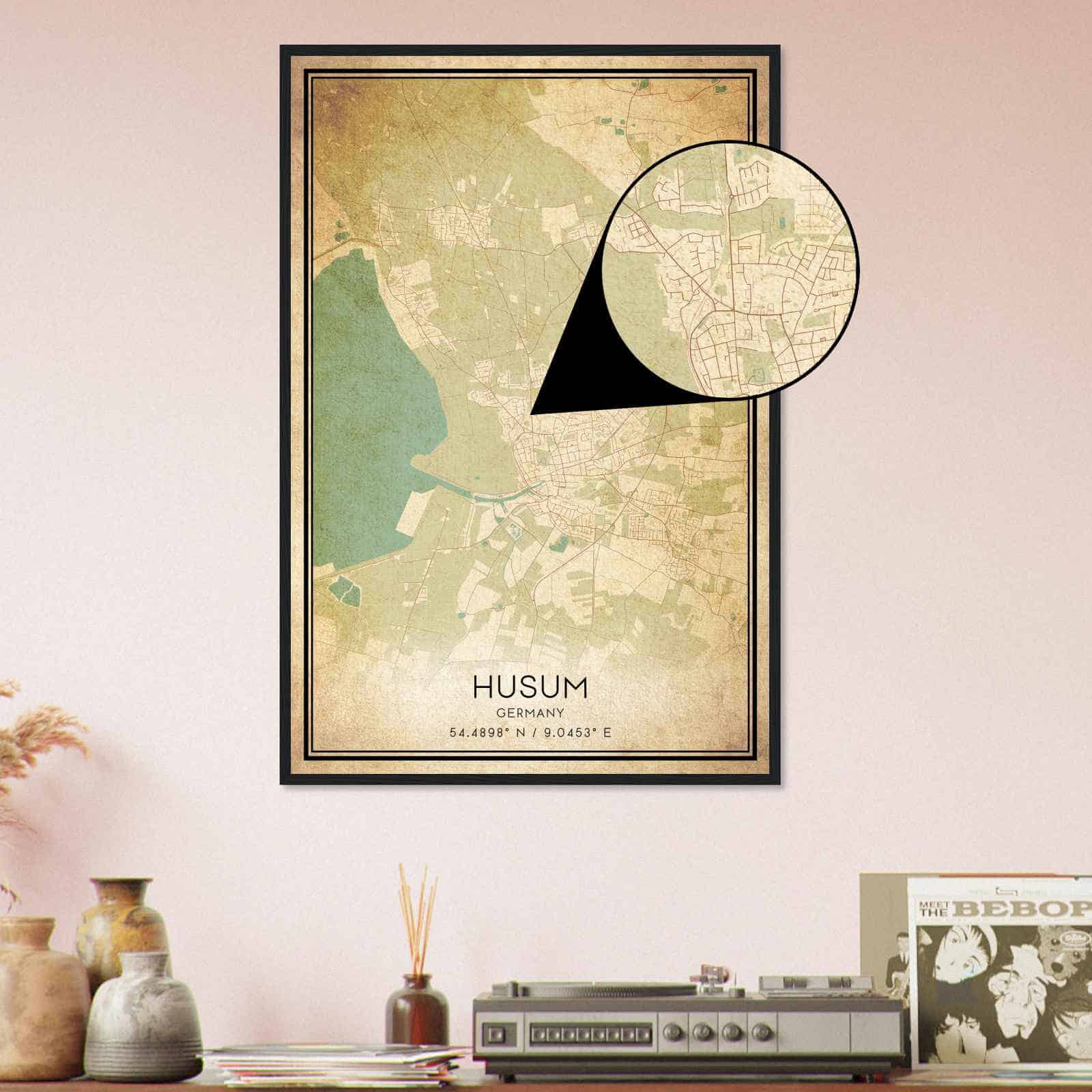 Deerfield Kansas Map Poster, Modern Home Decor Wall Art Print (Copy)