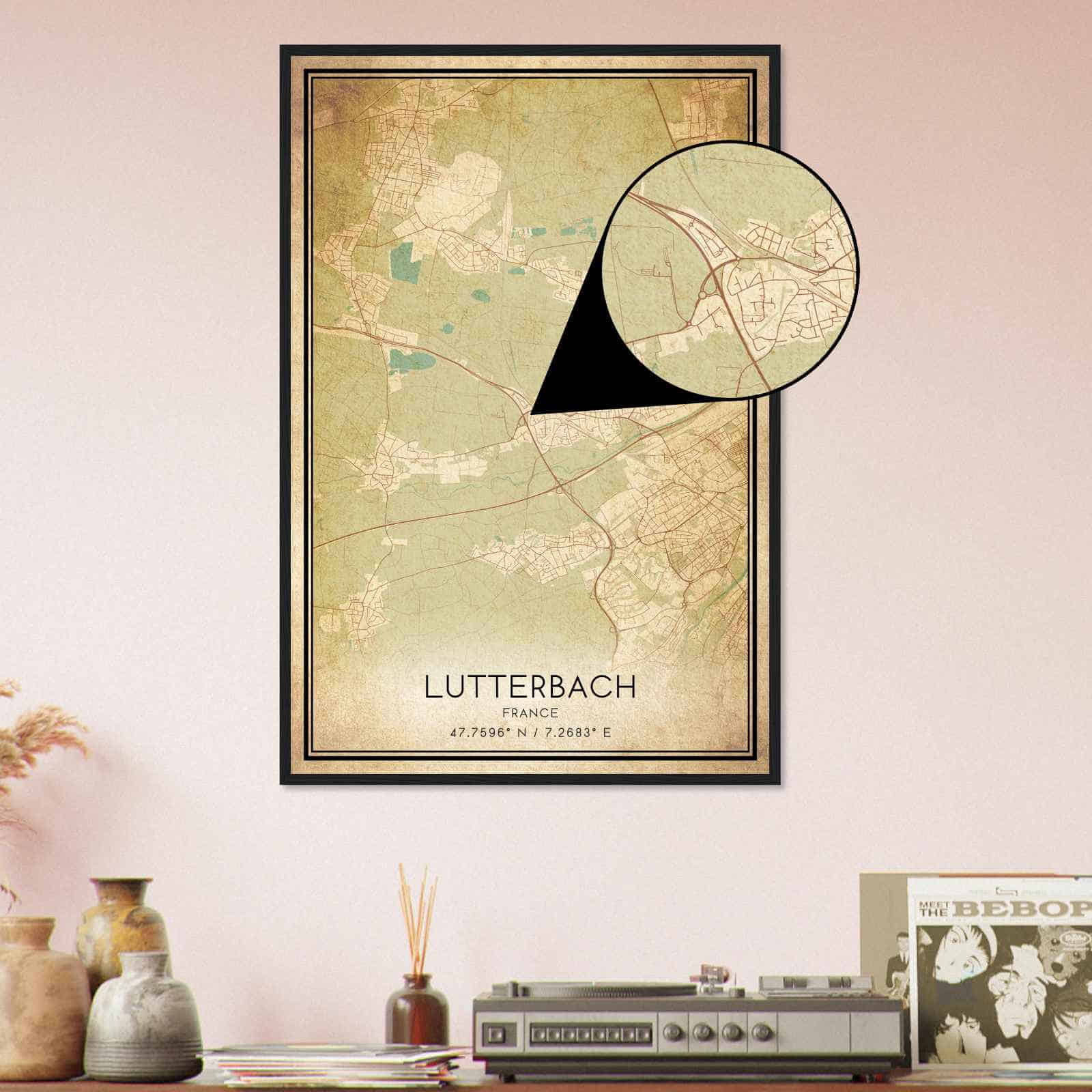 Deerfield Kansas Map Poster, Modern Home Decor Wall Art Print (Copy)