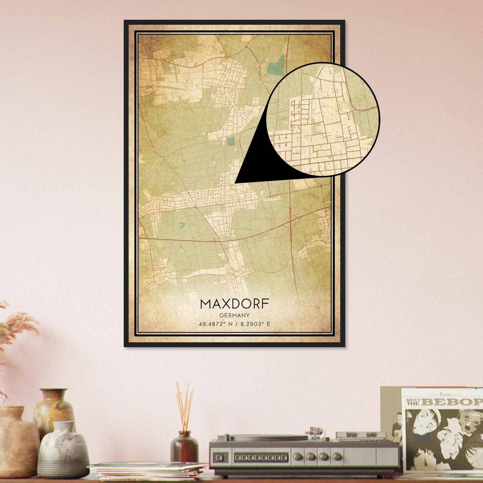Deerfield Kansas Map Poster, Modern Home Decor Wall Art Print (Copy)