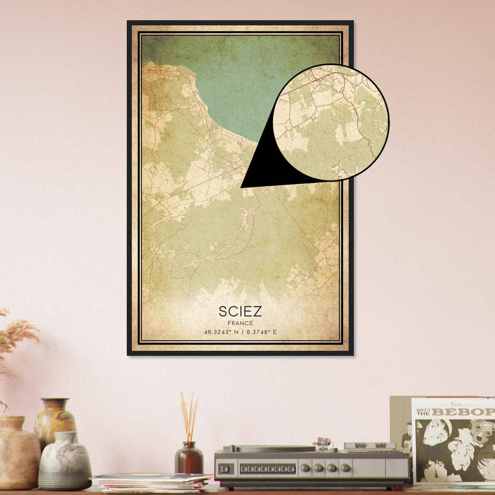Deerfield Kansas Map Poster, Modern Home Decor Wall Art Print (Copy)