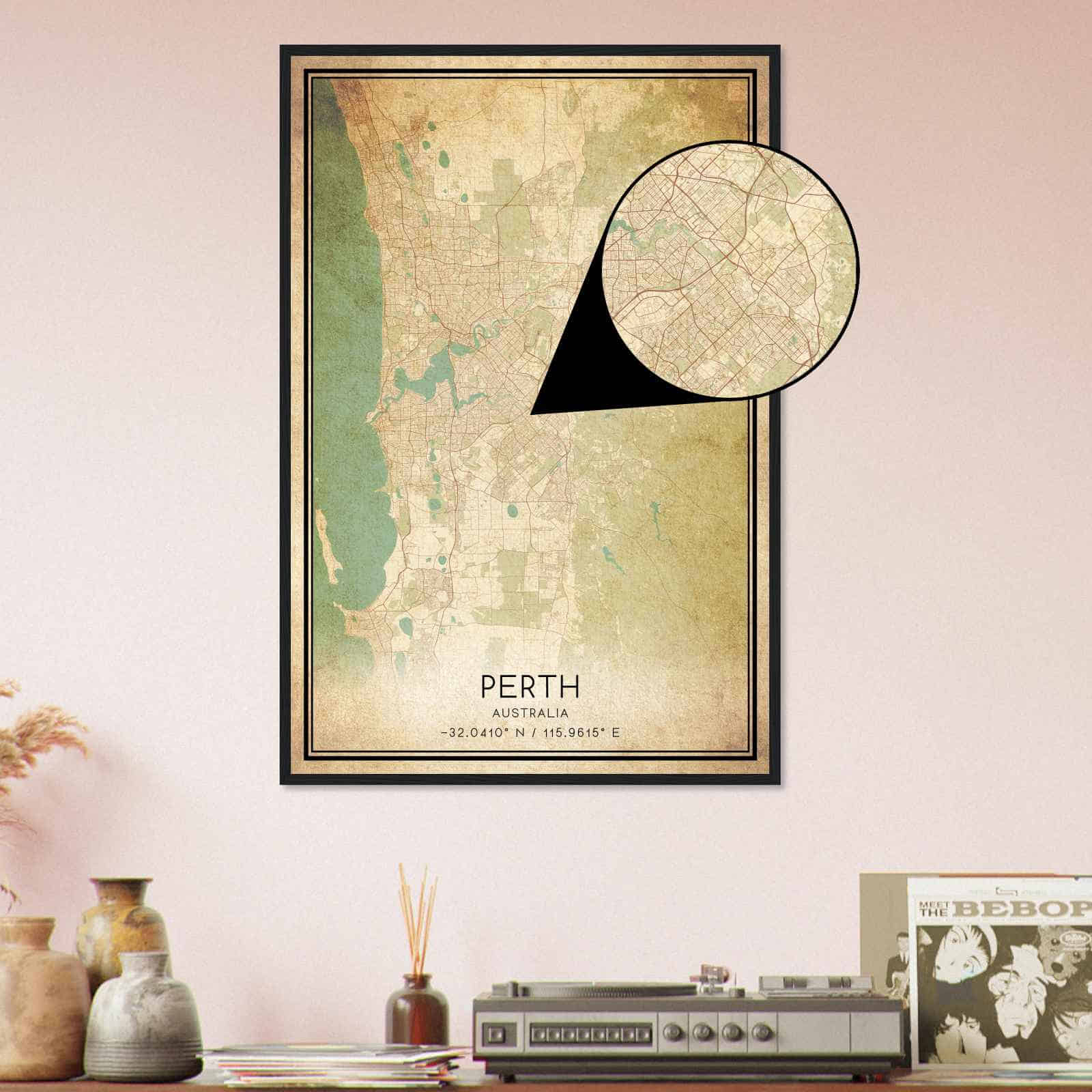 Deerfield Kansas Map Poster, Modern Home Decor Wall Art Print (Copy)