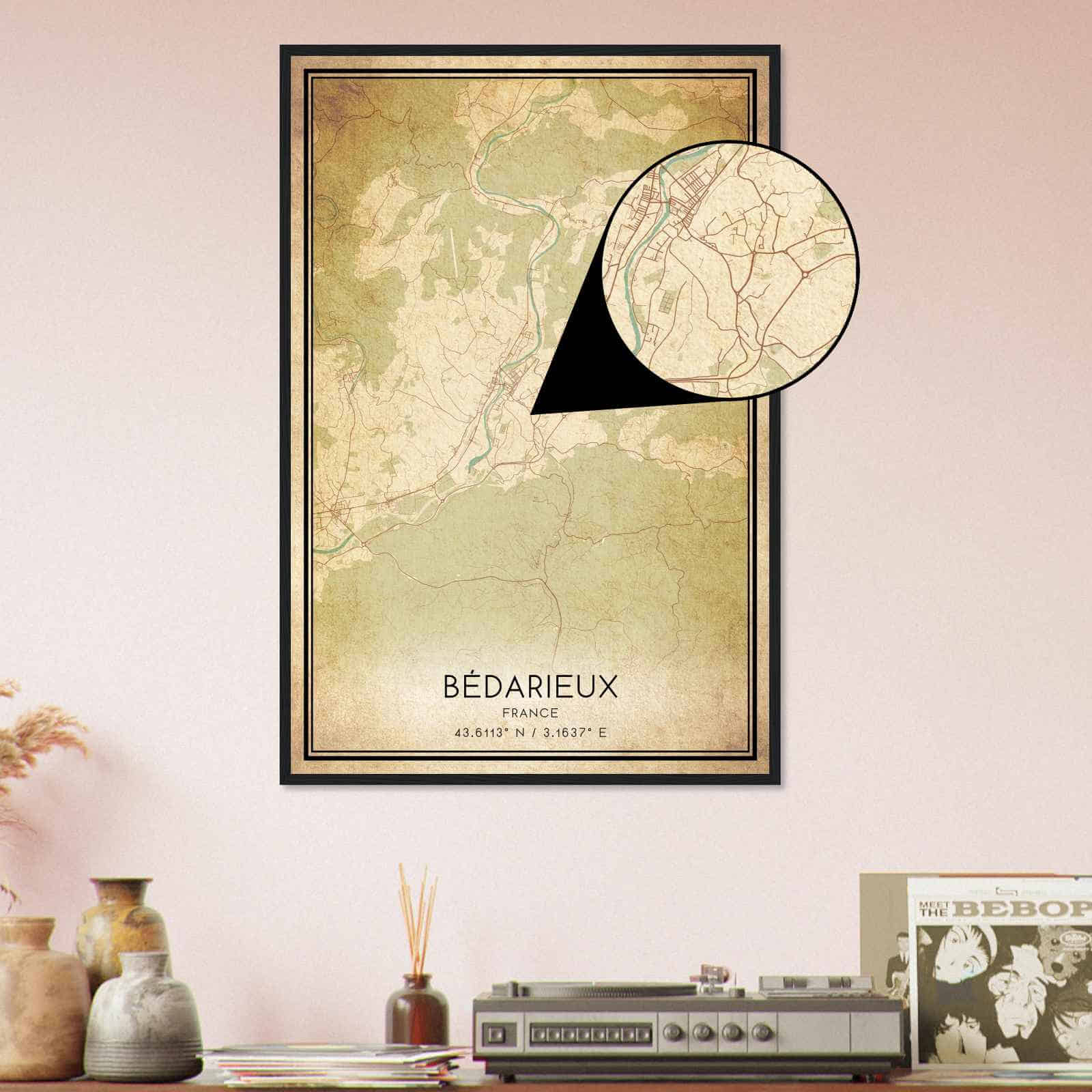 Deerfield Kansas Map Poster, Modern Home Decor Wall Art Print (Copy)