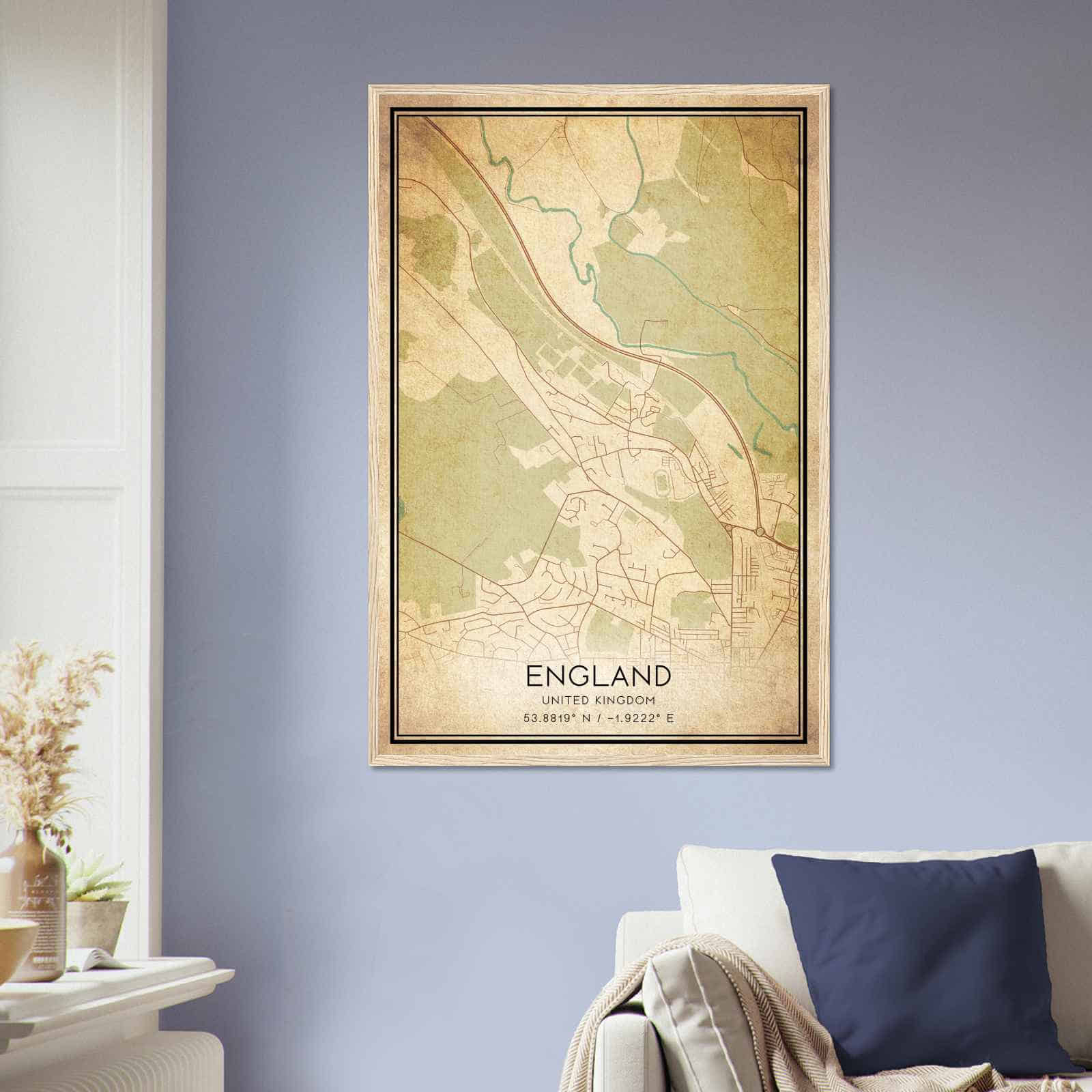 Deerfield Kansas Map Poster, Modern Home Decor Wall Art Print (Copy)