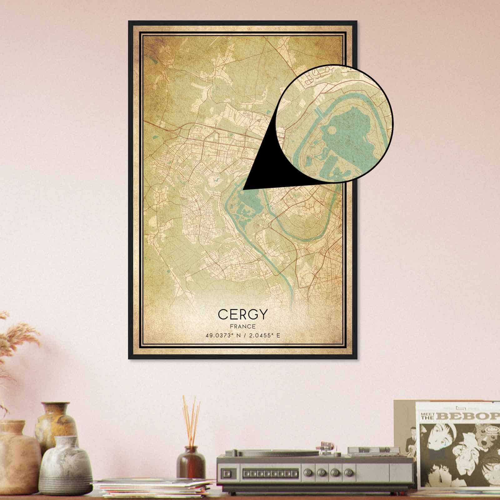 Deerfield Kansas Map Poster, Modern Home Decor Wall Art Print (Copy)