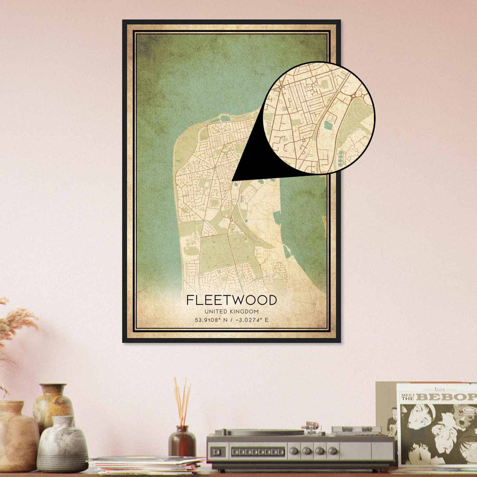 Deerfield Kansas Map Poster, Modern Home Decor Wall Art Print (Copy)