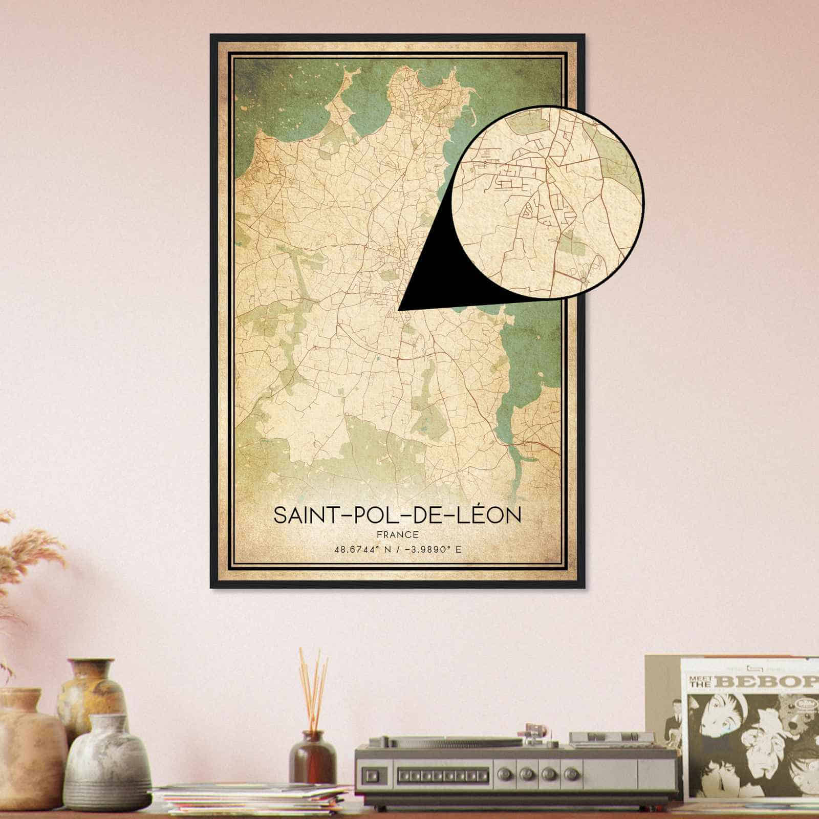 Deerfield Kansas Map Poster, Modern Home Decor Wall Art Print (Copy)