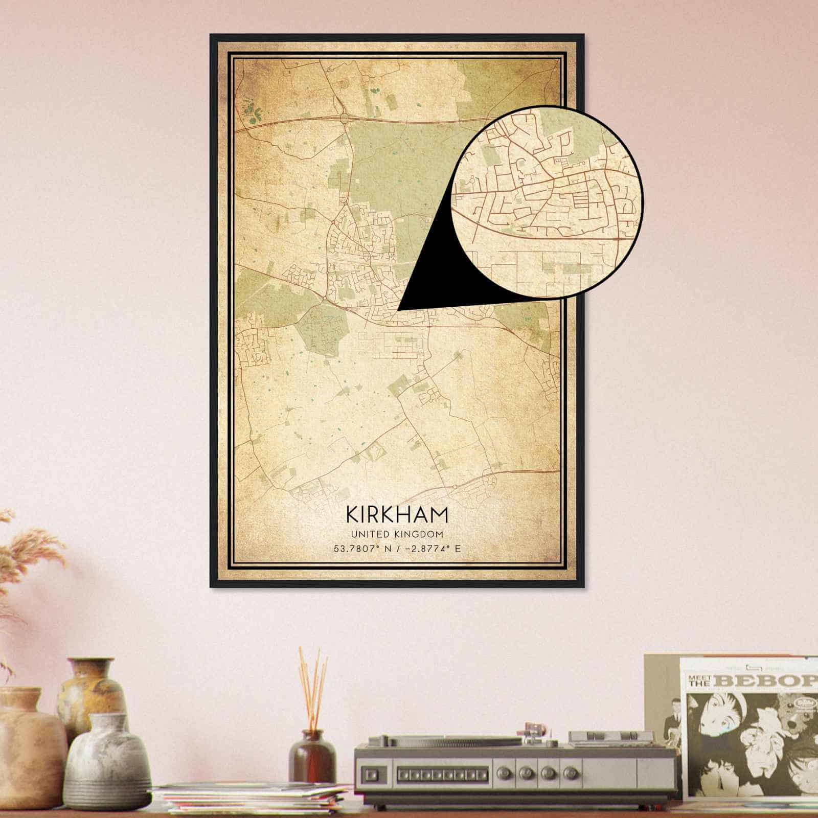 Deerfield Kansas Map Poster, Modern Home Decor Wall Art Print (Copy)