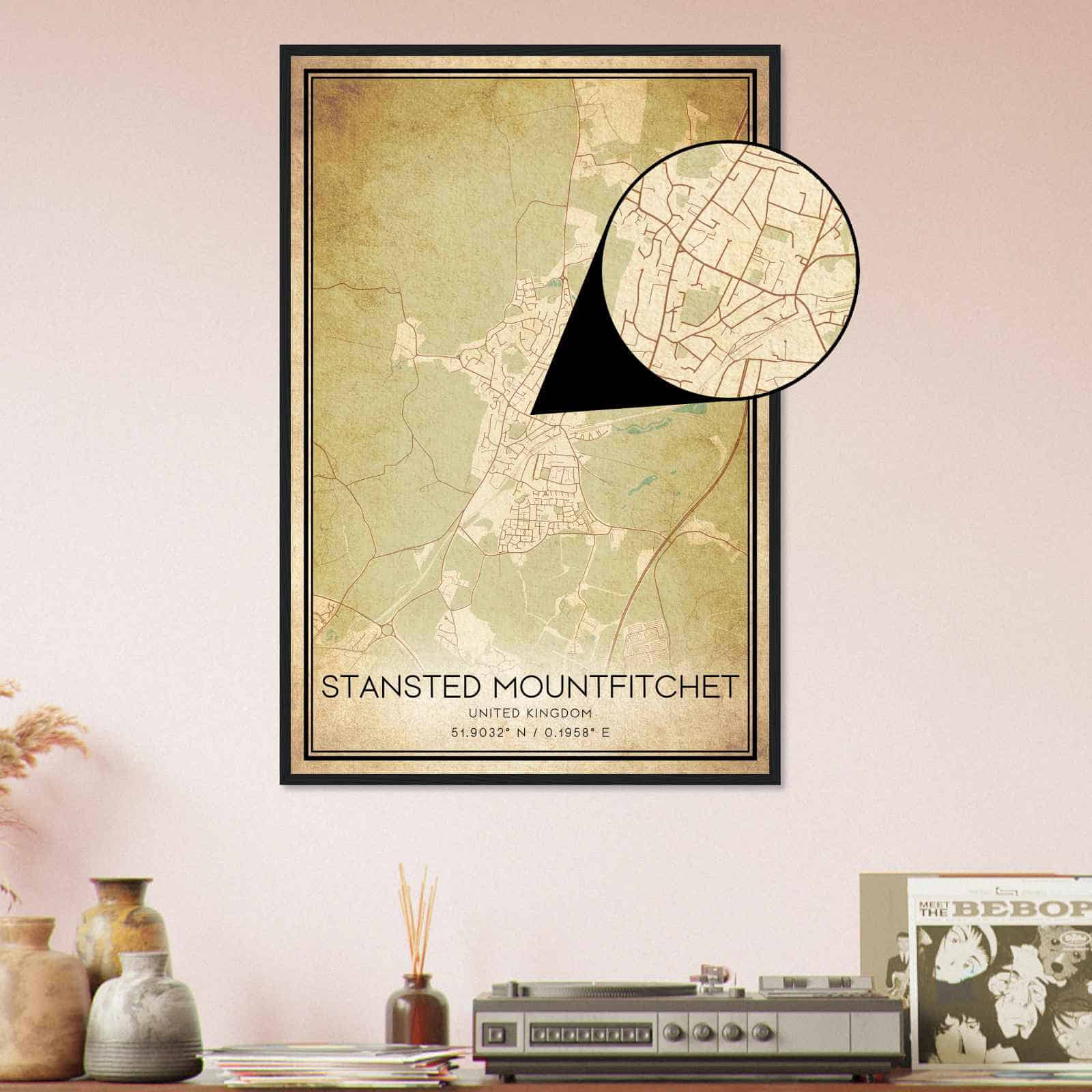 Deerfield Kansas Map Poster, Modern Home Decor Wall Art Print (Copy)