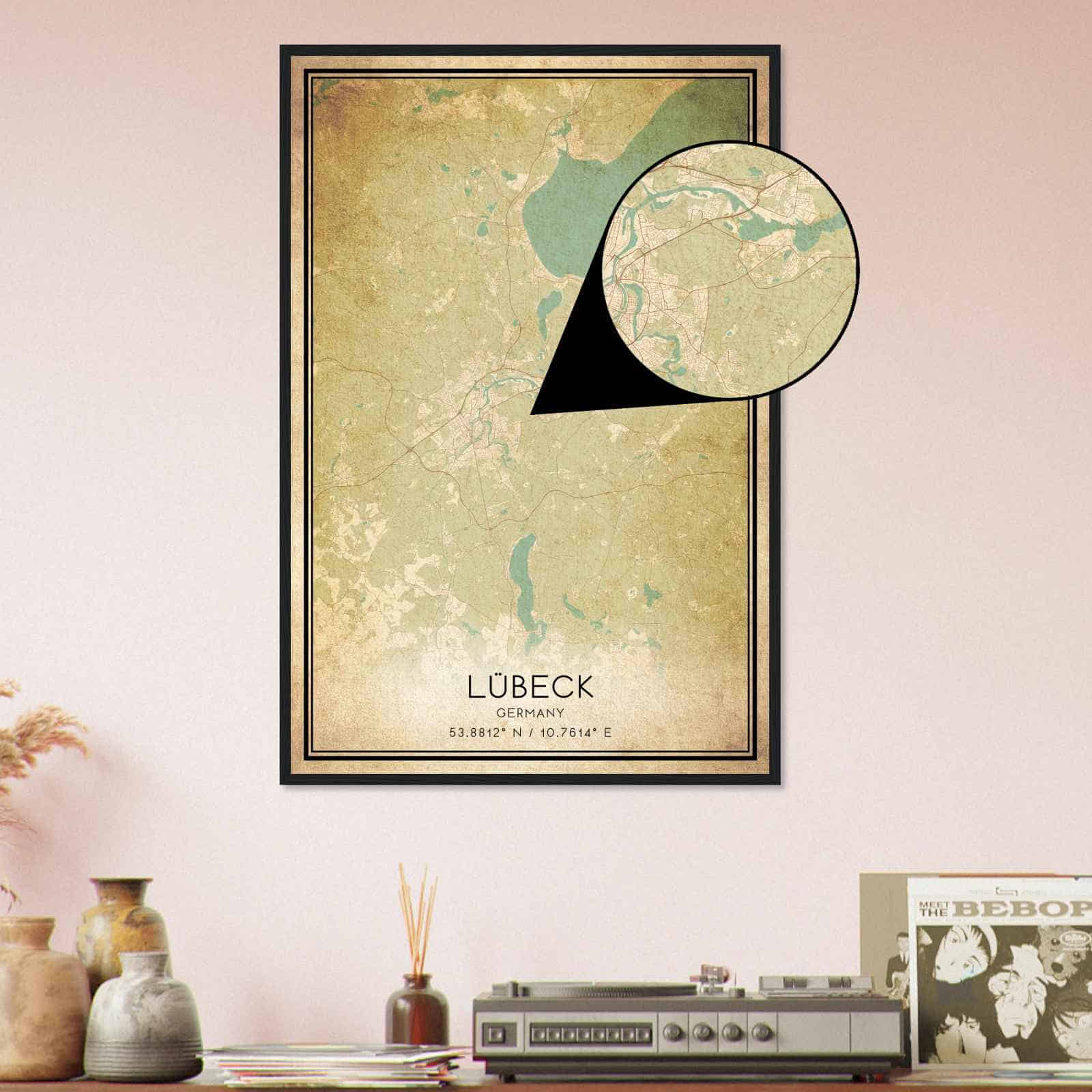 Deerfield Kansas Map Poster, Modern Home Decor Wall Art Print (Copy)