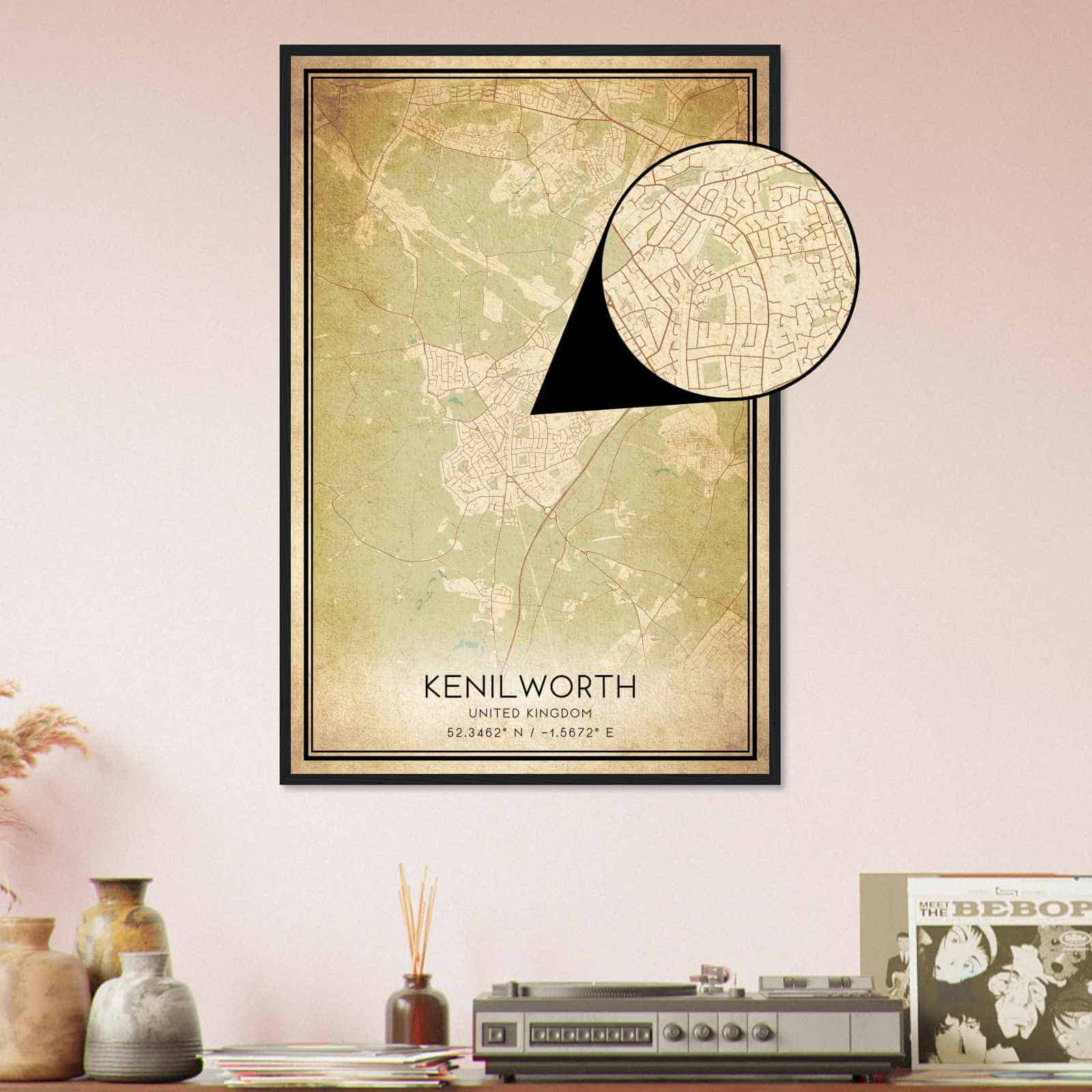 Deerfield Kansas Map Poster, Modern Home Decor Wall Art Print (Copy)