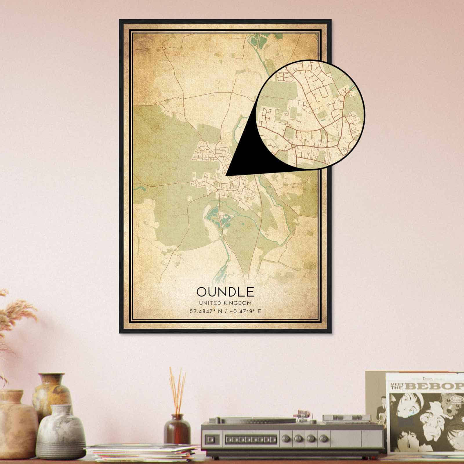 Deerfield Kansas Map Poster, Modern Home Decor Wall Art Print (Copy)