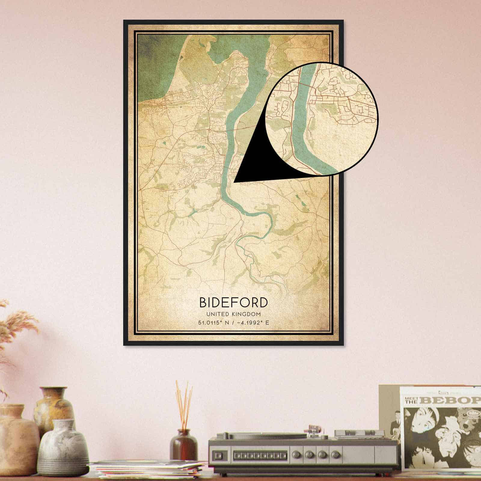 Deerfield Kansas Map Poster, Modern Home Decor Wall Art Print (Copy)