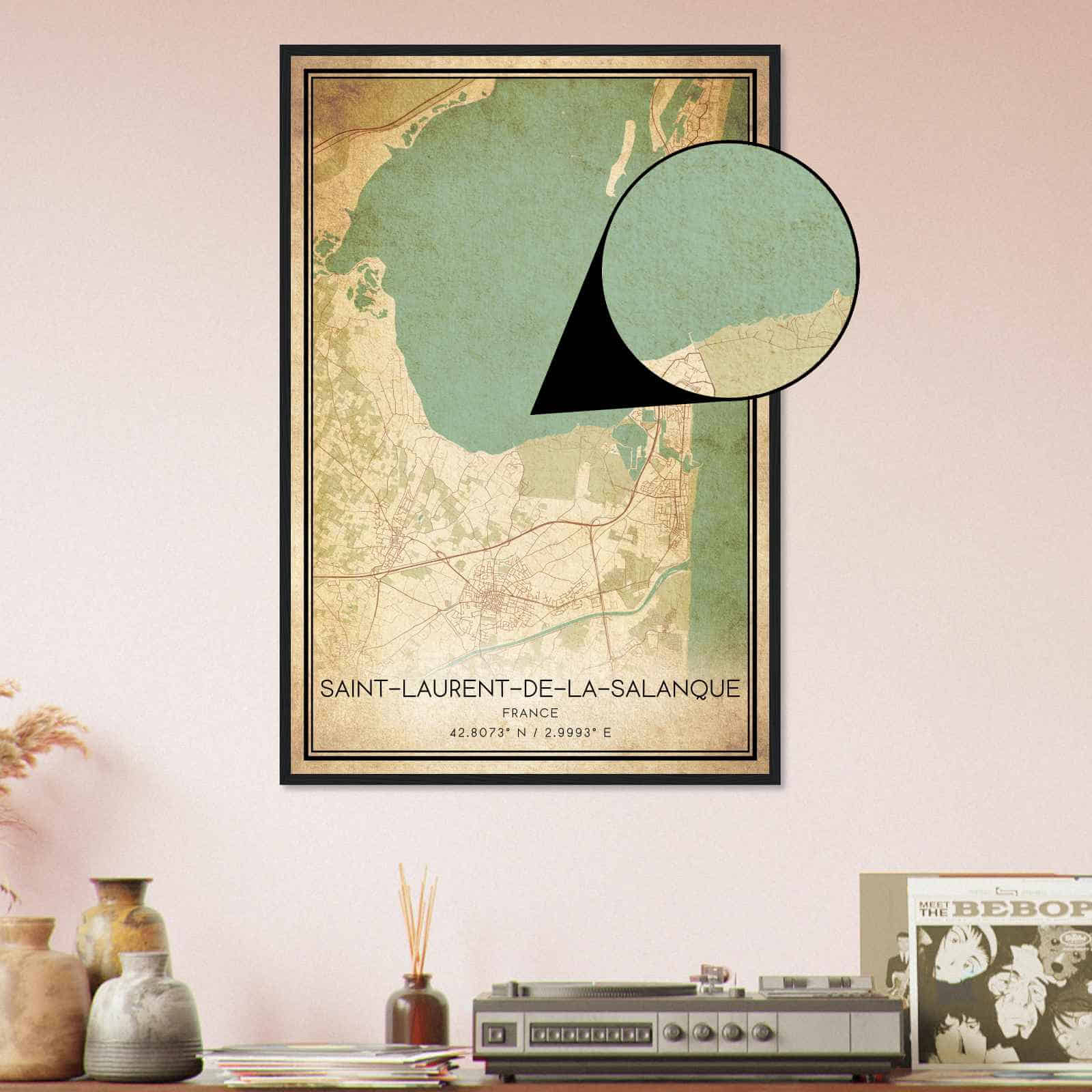 Deerfield Kansas Map Poster, Modern Home Decor Wall Art Print (Copy)