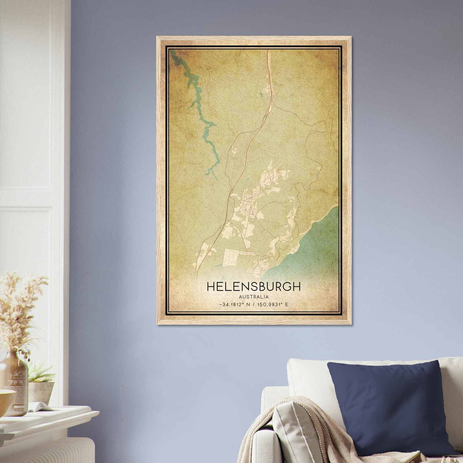 Deerfield Kansas Map Poster, Modern Home Decor Wall Art Print (Copy)