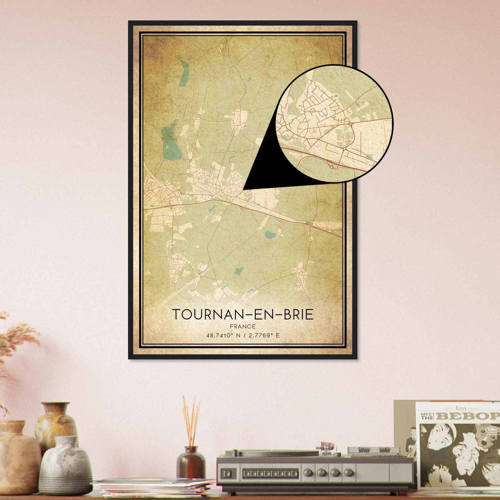 Deerfield Kansas Map Poster, Modern Home Decor Wall Art Print (Copy)