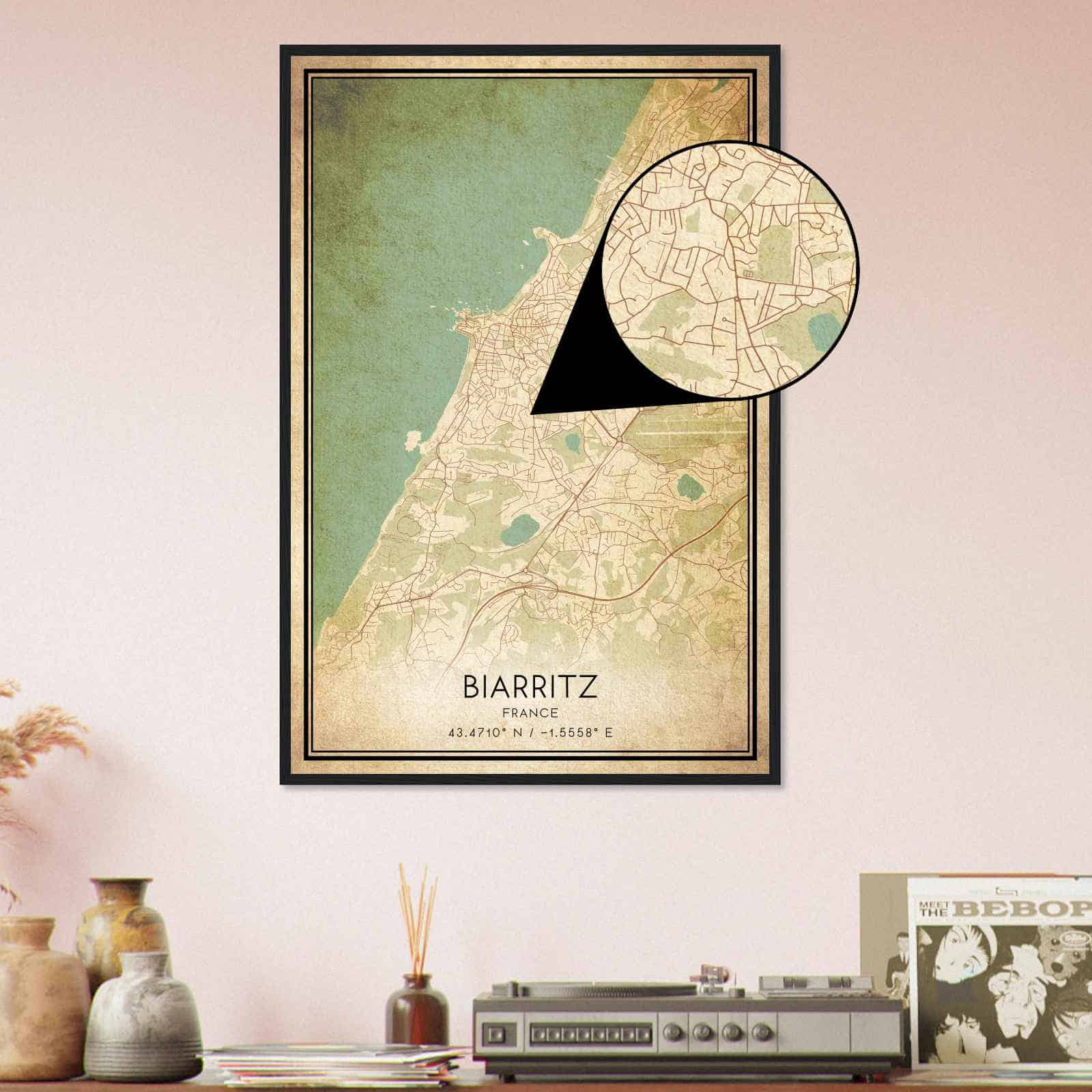 Deerfield Kansas Map Poster, Modern Home Decor Wall Art Print (Copy)