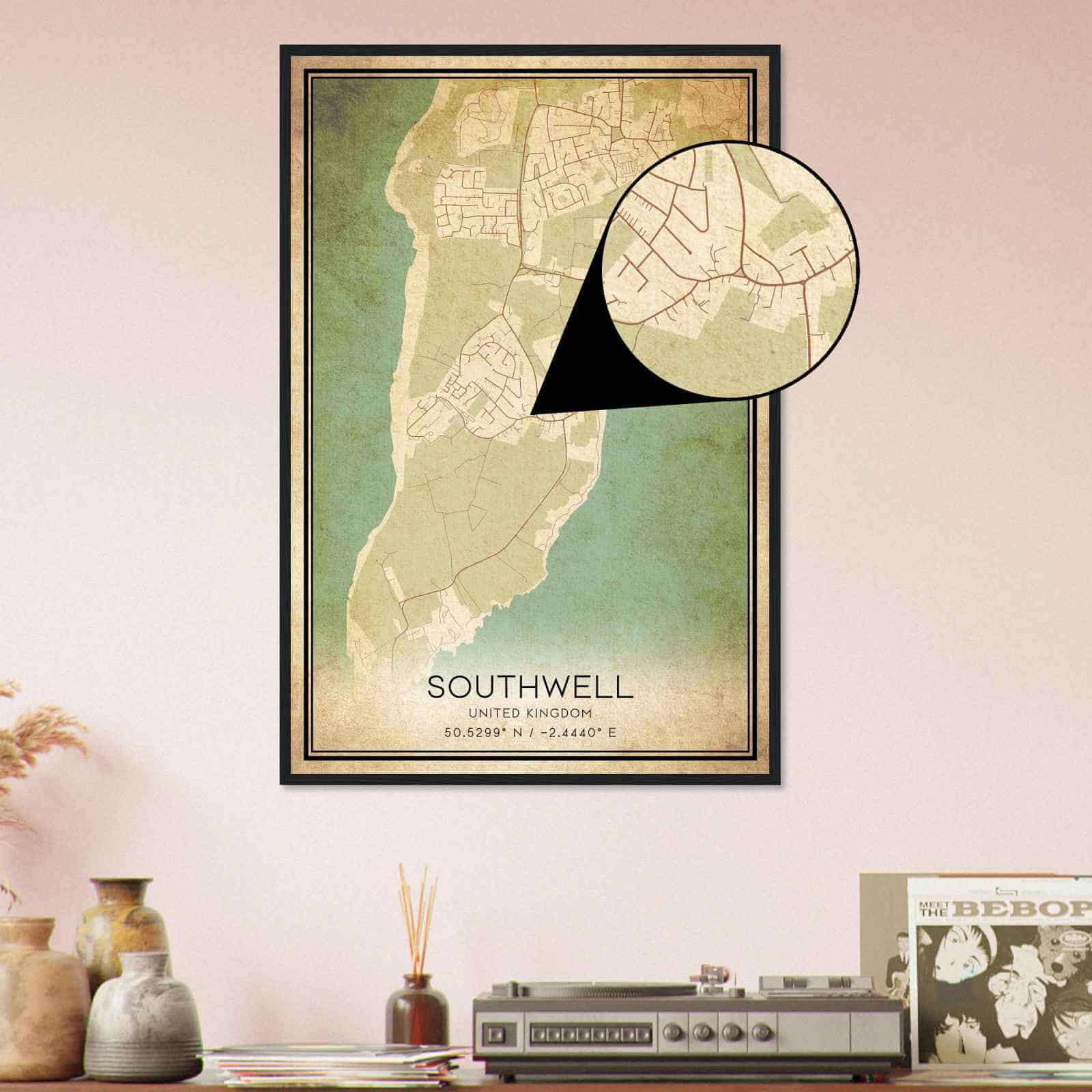 Deerfield Kansas Map Poster, Modern Home Decor Wall Art Print (Copy)