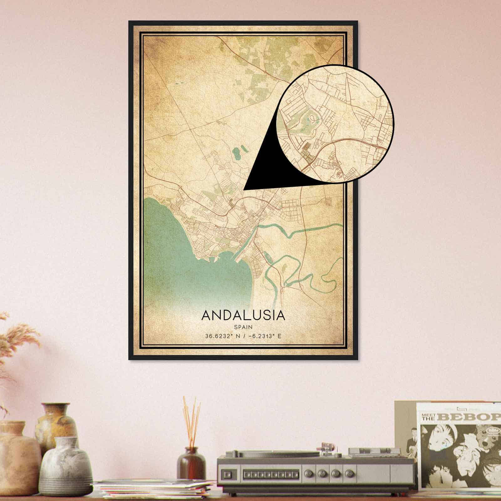 Deerfield Kansas Map Poster, Modern Home Decor Wall Art Print (Copy)