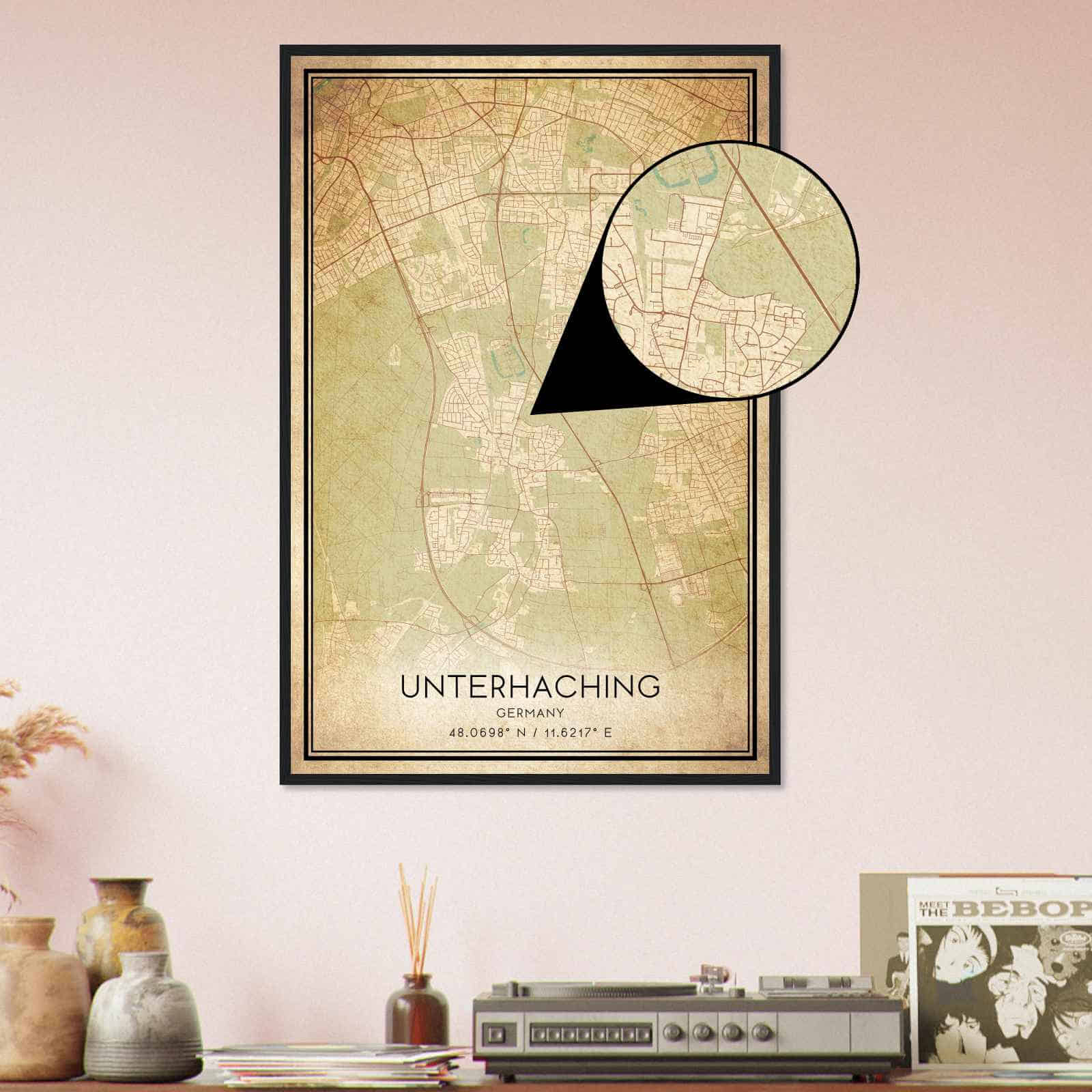 Deerfield Kansas Map Poster, Modern Home Decor Wall Art Print (Copy)