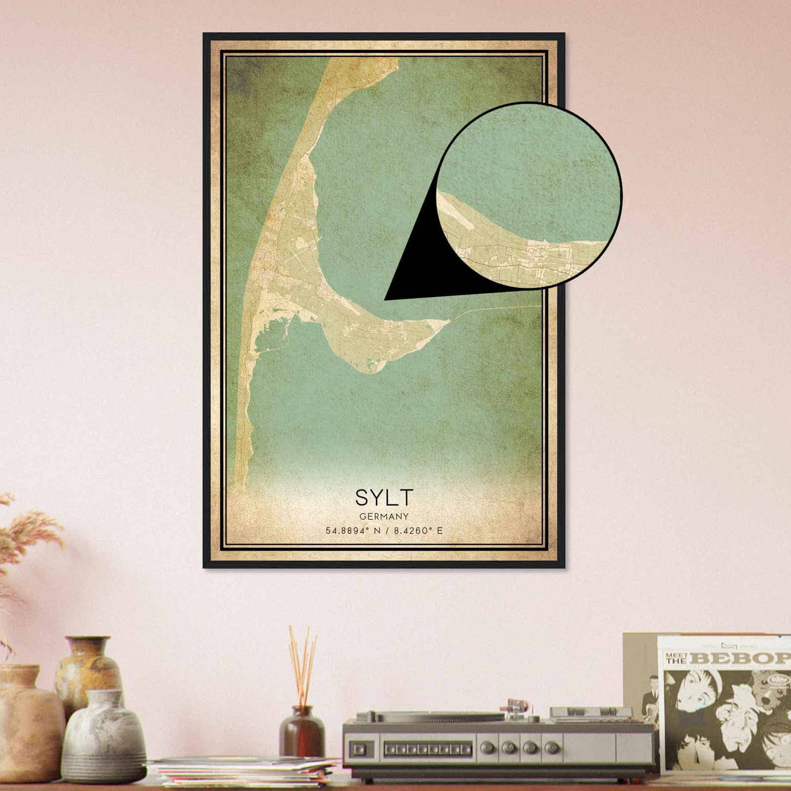 Deerfield Kansas Map Poster, Modern Home Decor Wall Art Print (Copy)