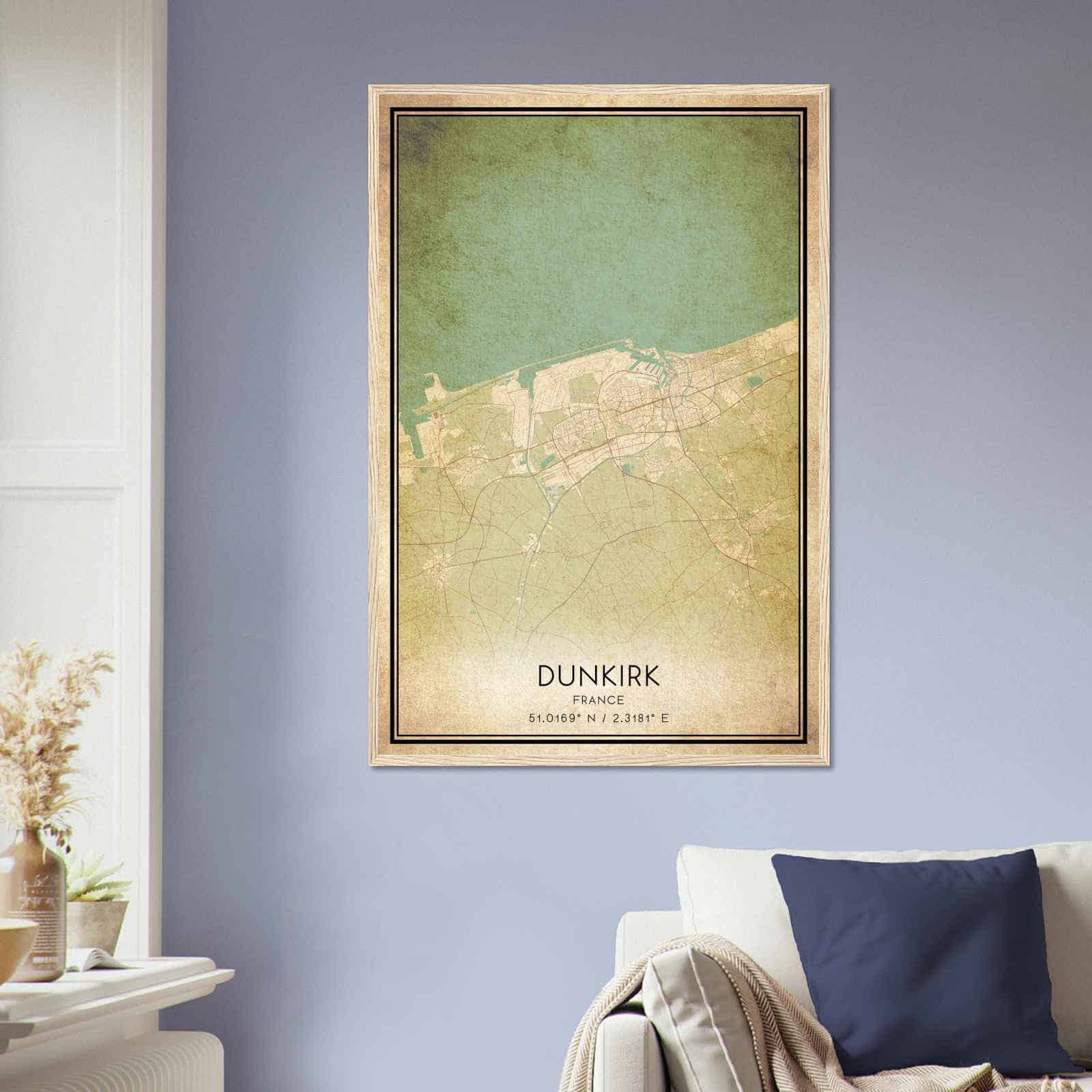 Deerfield Kansas Map Poster, Modern Home Decor Wall Art Print (Copy)