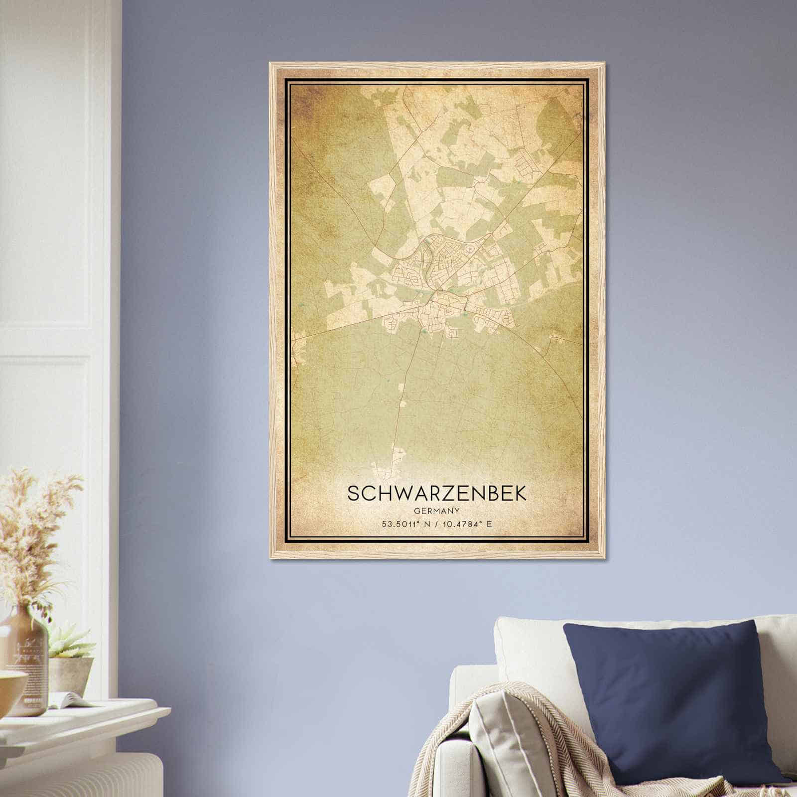 Deerfield Kansas Map Poster, Modern Home Decor Wall Art Print (Copy)