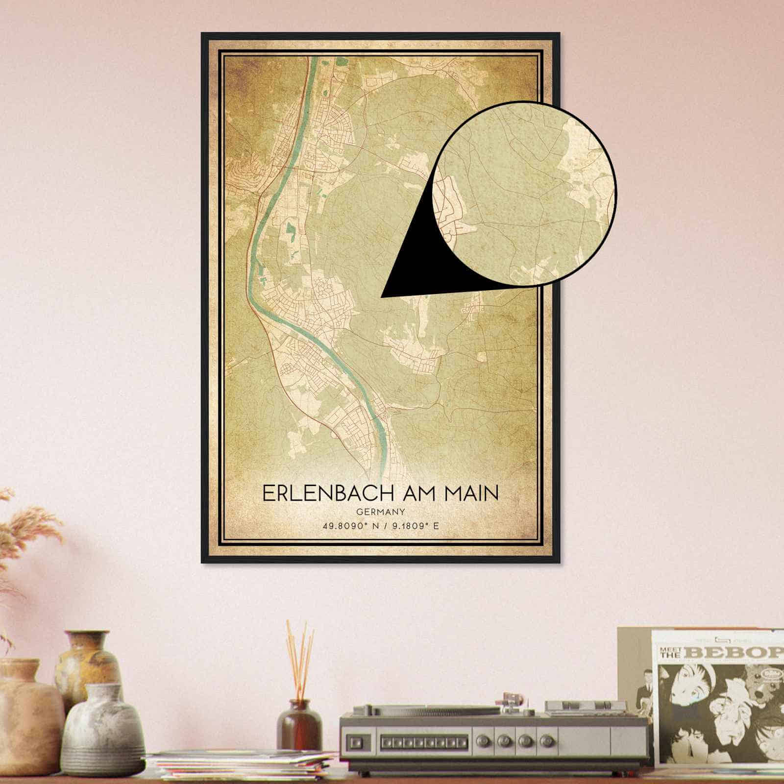 Deerfield Kansas Map Poster, Modern Home Decor Wall Art Print (Copy)