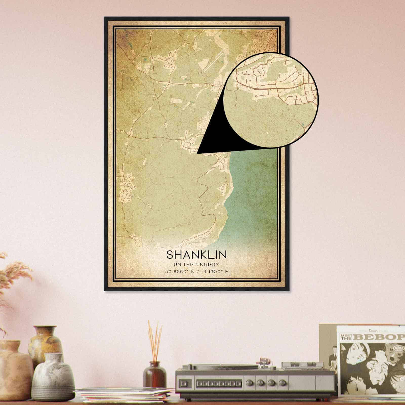 Deerfield Kansas Map Poster, Modern Home Decor Wall Art Print (Copy)