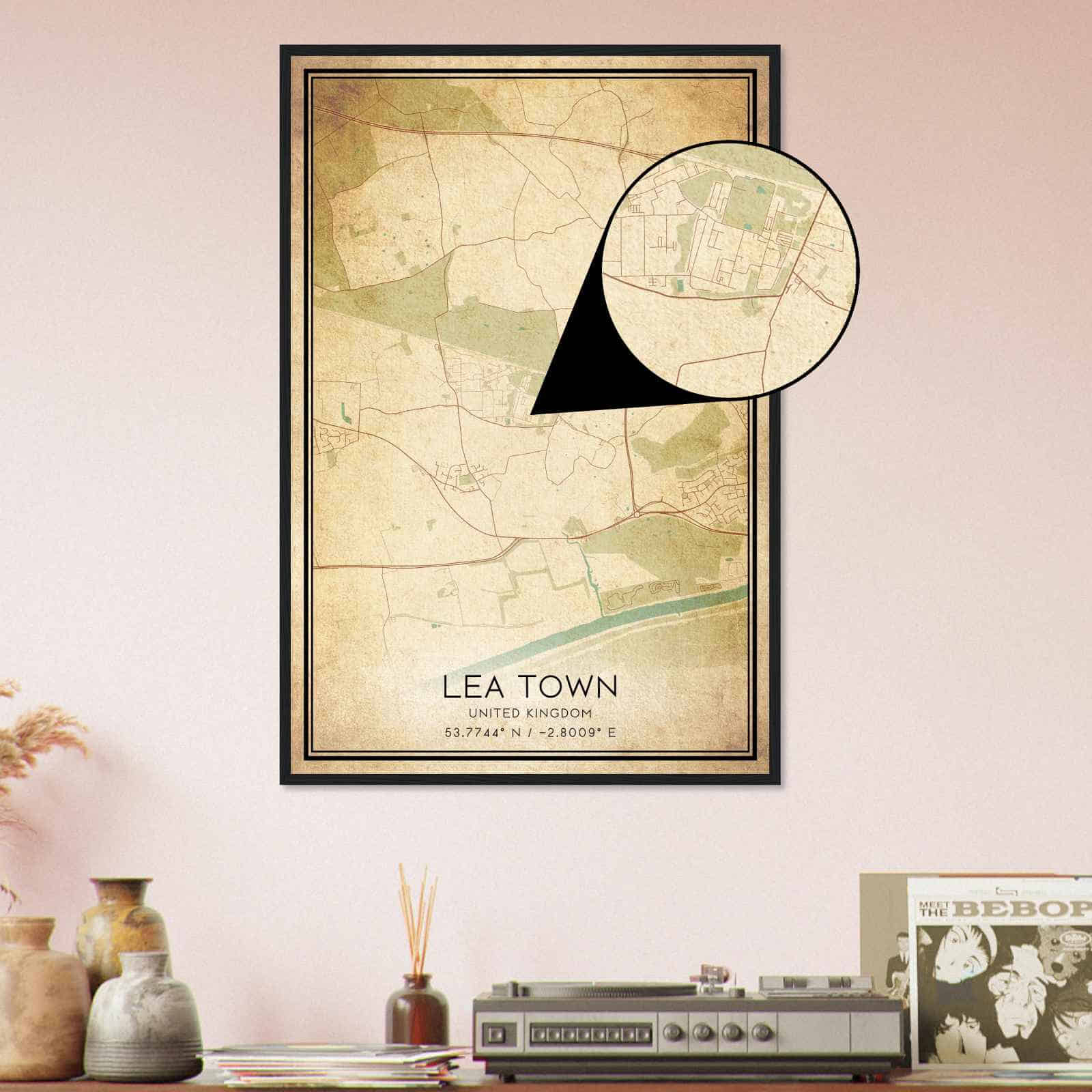 Deerfield Kansas Map Poster, Modern Home Decor Wall Art Print (Copy)