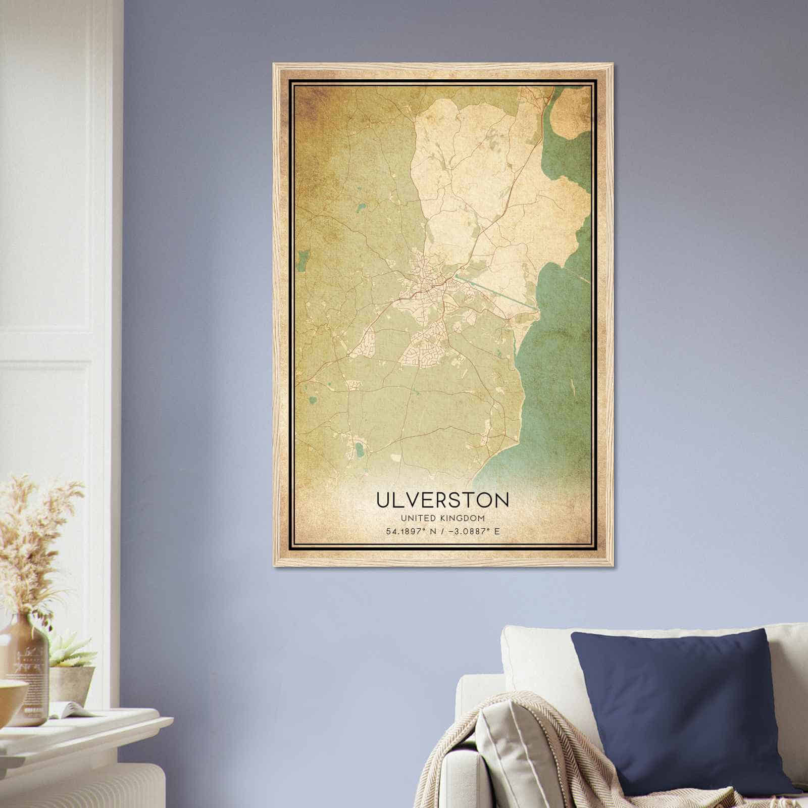 Deerfield Kansas Map Poster, Modern Home Decor Wall Art Print (Copy)