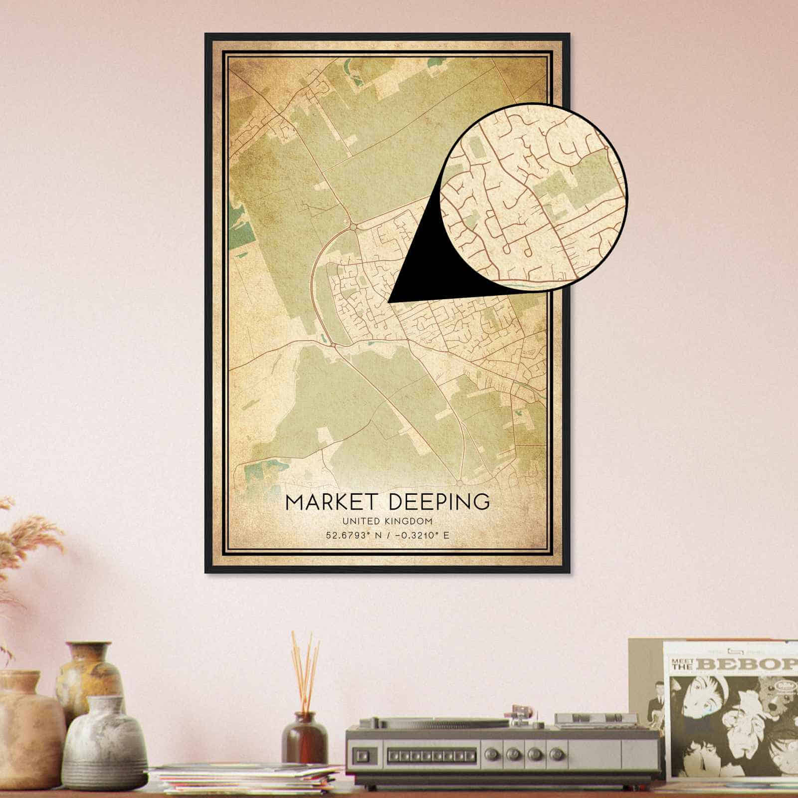 Deerfield Kansas Map Poster, Modern Home Decor Wall Art Print (Copy)