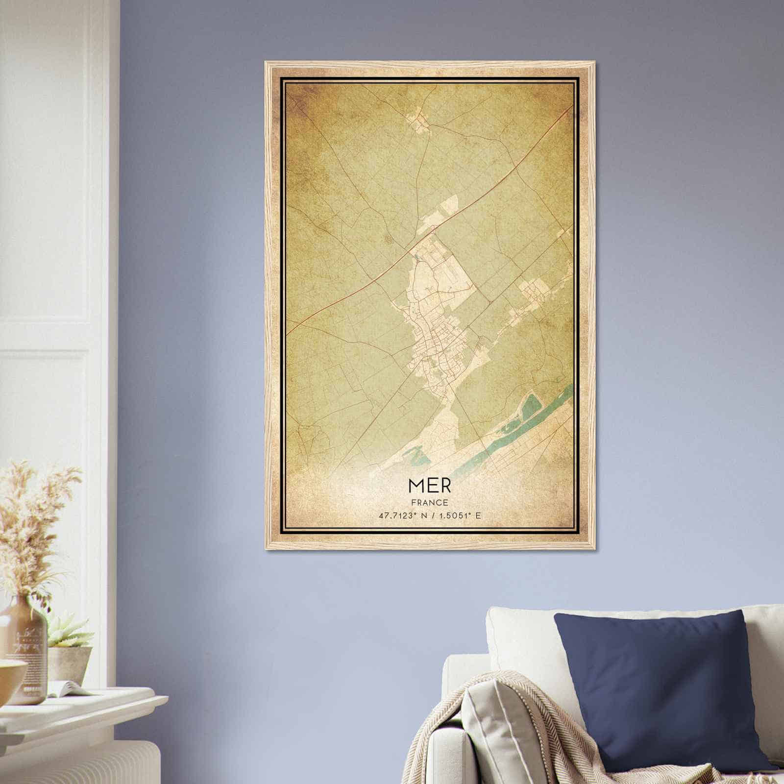 Deerfield Kansas Map Poster, Modern Home Decor Wall Art Print (Copy)