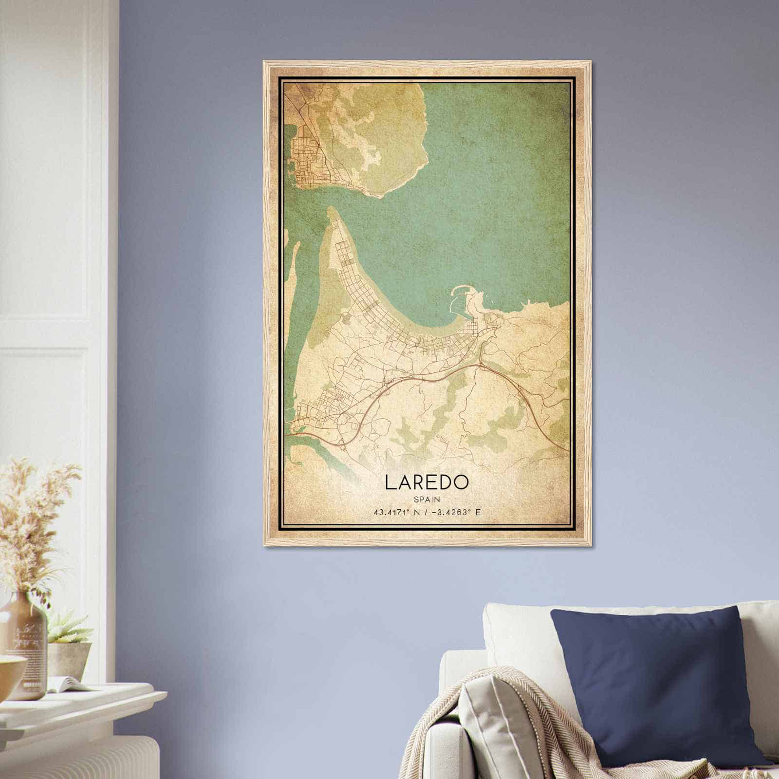 Deerfield Kansas Map Poster, Modern Home Decor Wall Art Print (Copy)