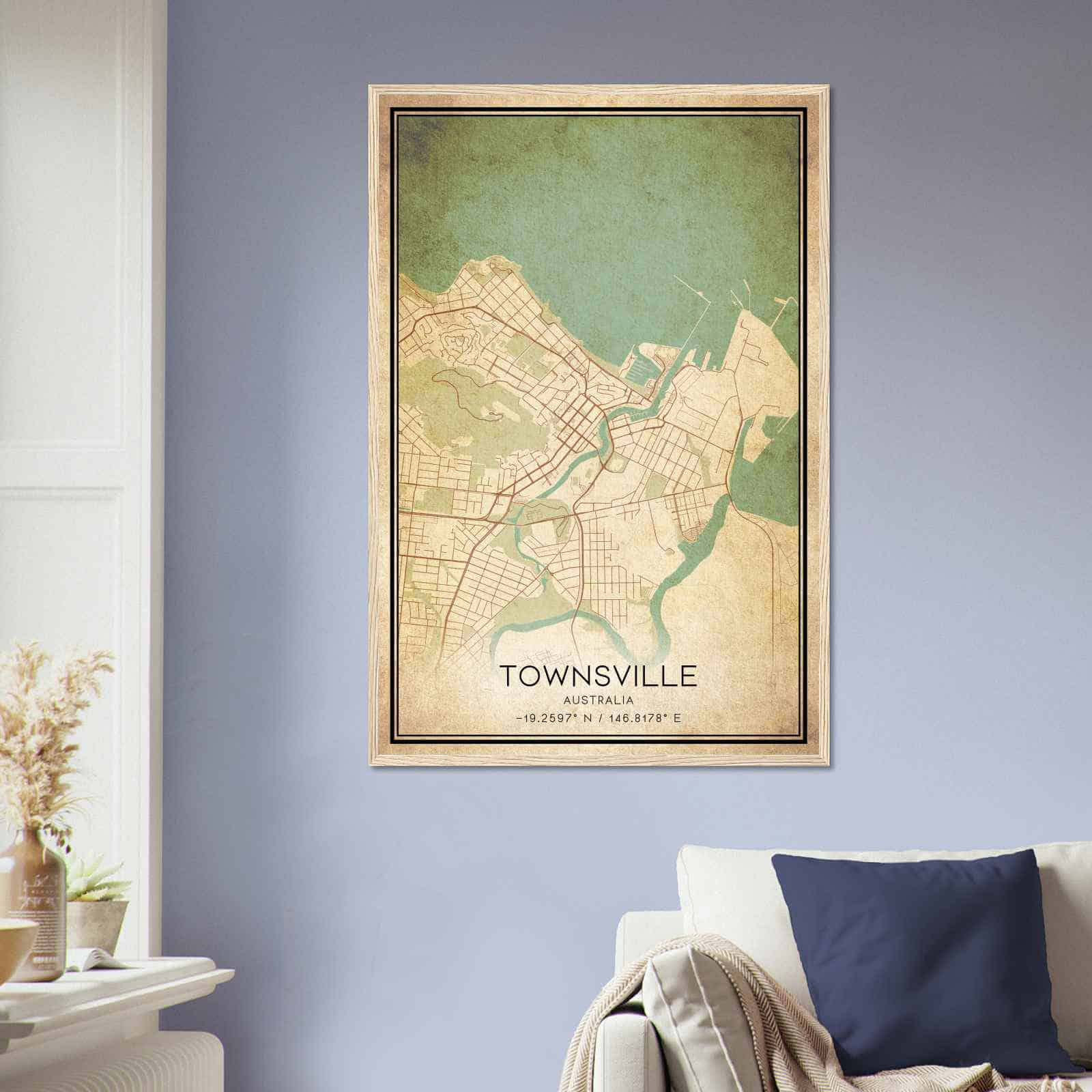 Deerfield Kansas Map Poster, Modern Home Decor Wall Art Print (Copy)