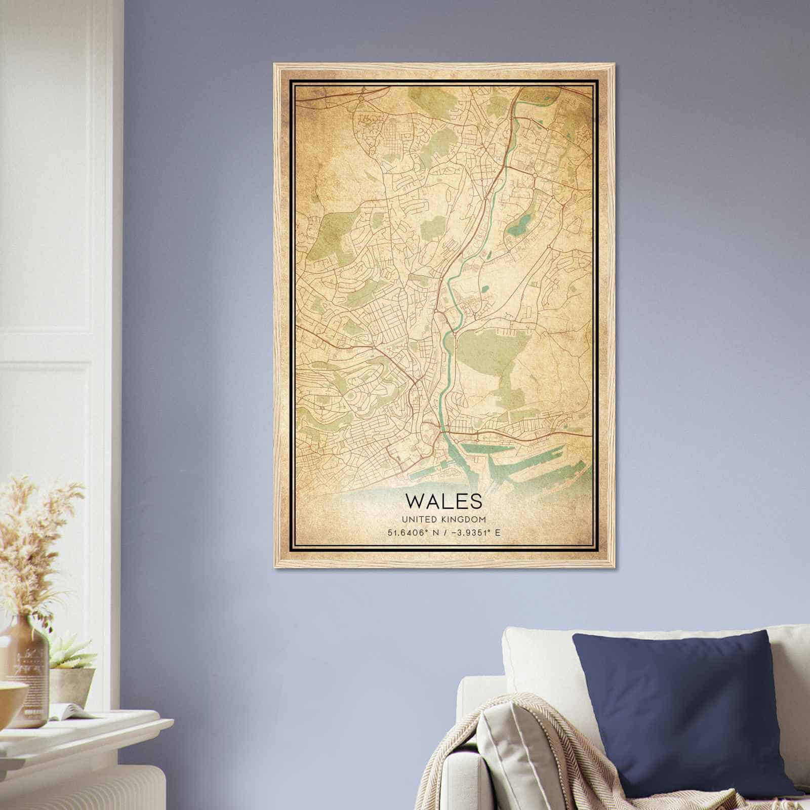 Deerfield Kansas Map Poster, Modern Home Decor Wall Art Print (Copy)