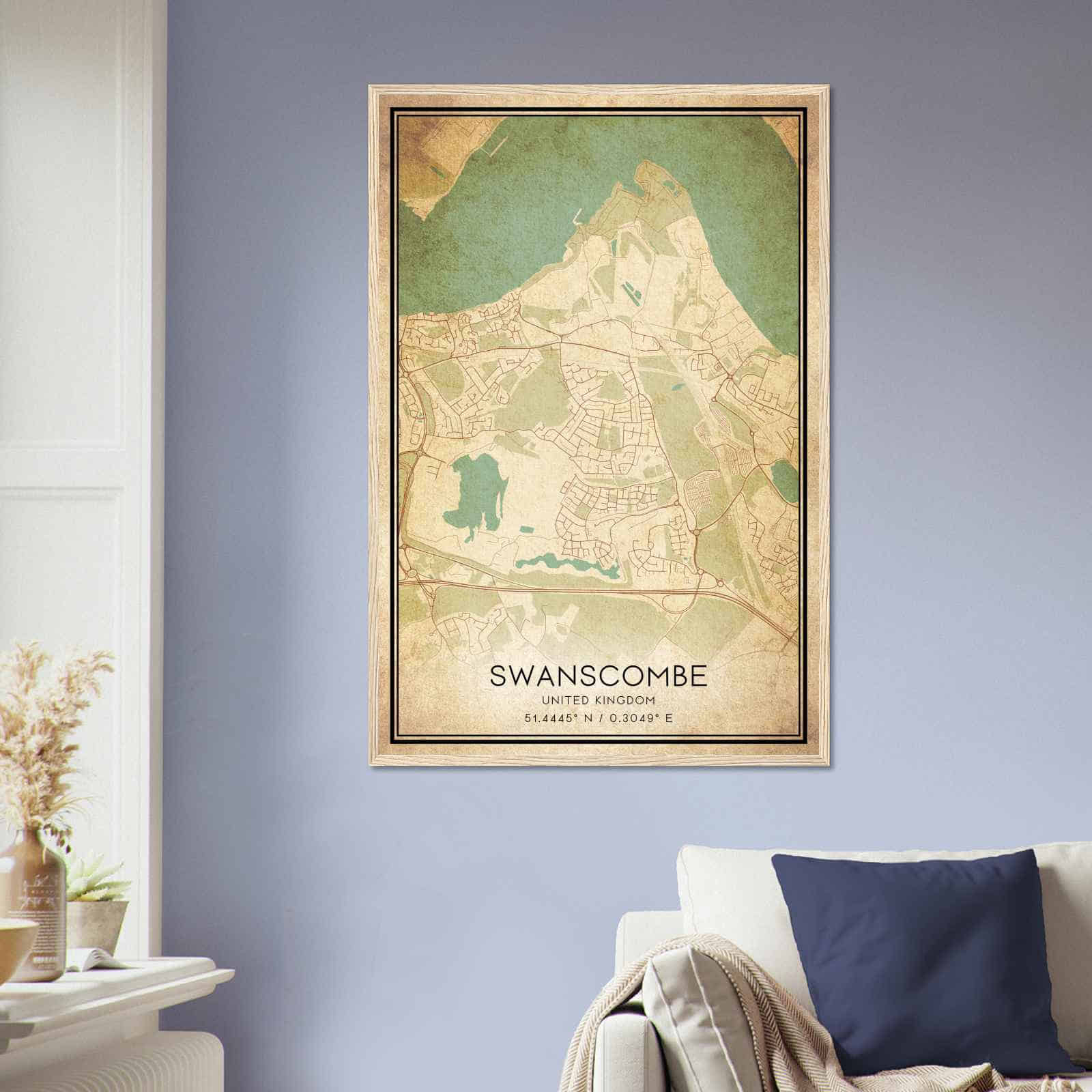 Deerfield Kansas Map Poster, Modern Home Decor Wall Art Print (Copy)