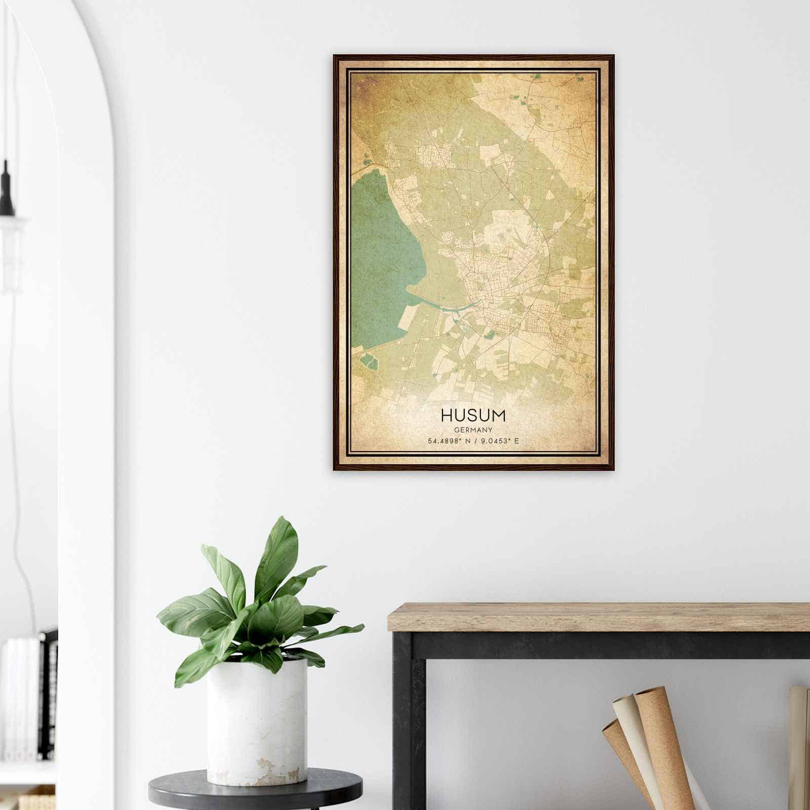 Deerfield Kansas Map Poster, Modern Home Decor Wall Art Print (Copy)