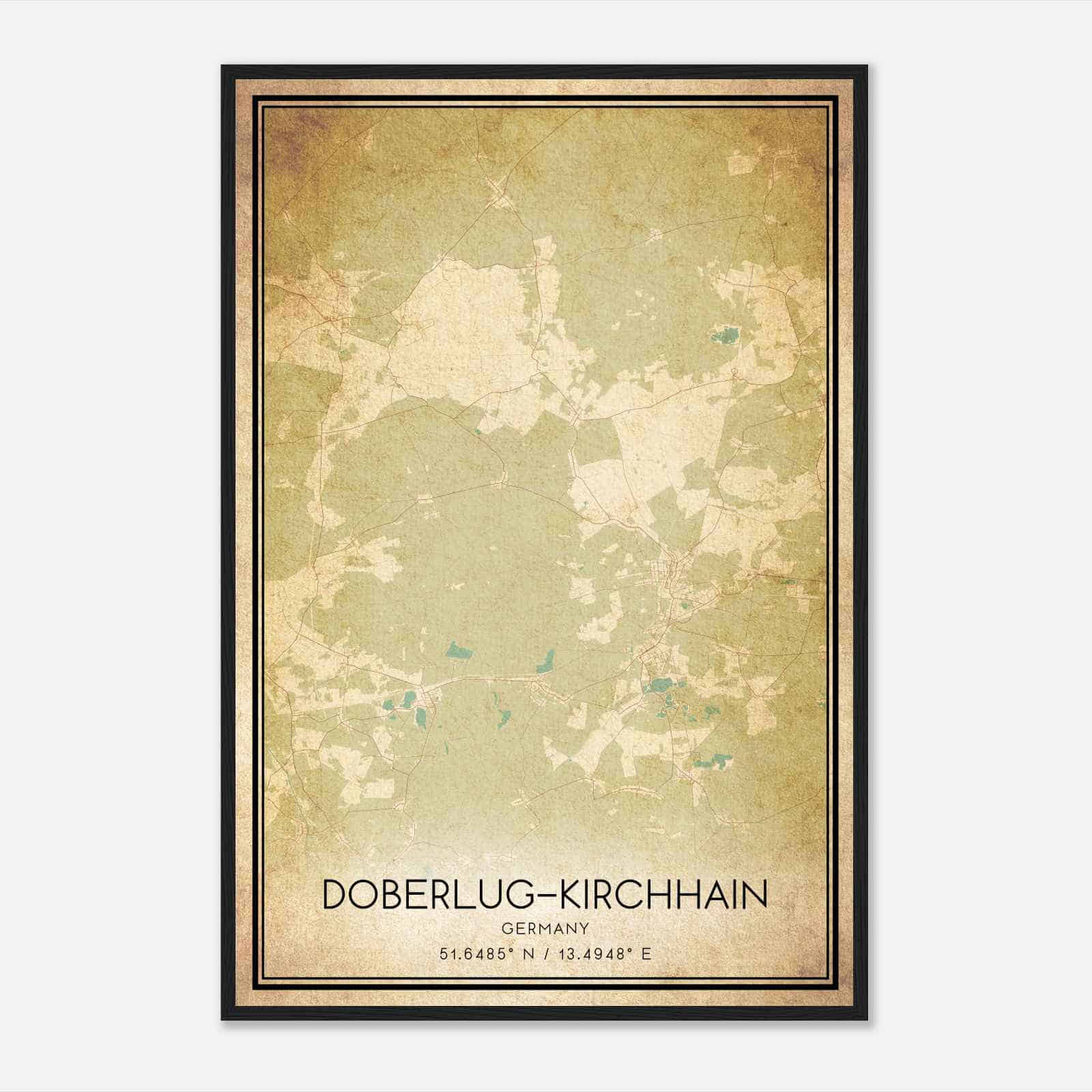 Vintage Doberlug-Kirchhain Germany Map Poster, Doberlug-Kirchhain City Road Wall Art Print Vintage Doberlug-Kirchhain Germany Map Poster, Doberlug-Kirchhain City Road Wall Art Print