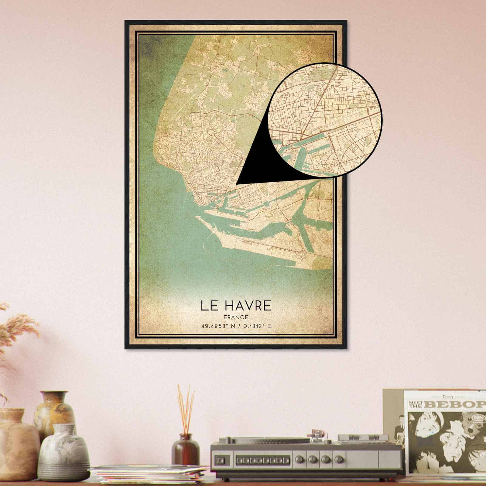 Deerfield Kansas Map Poster, Modern Home Decor Wall Art Print (Copy)