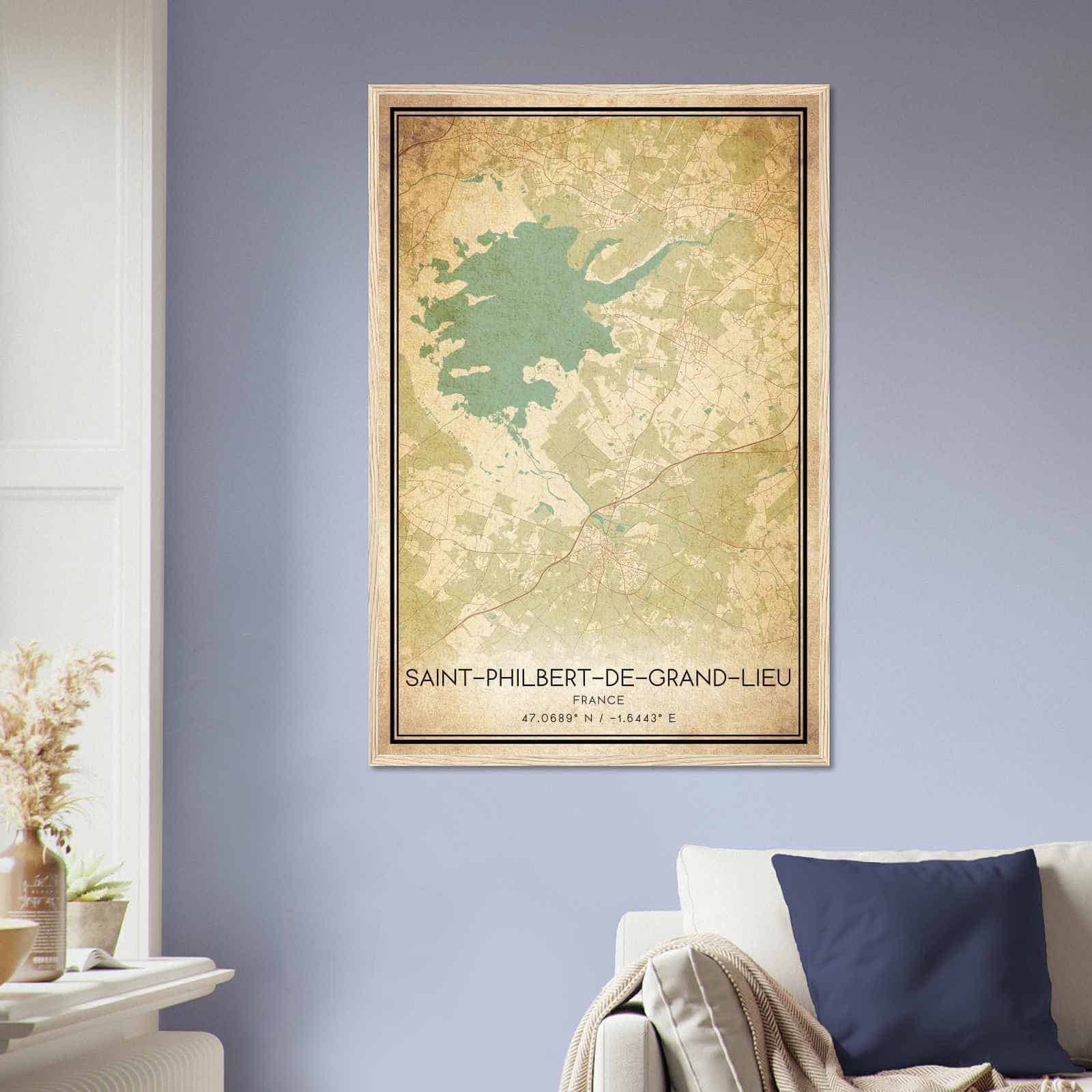 Deerfield Kansas Map Poster, Modern Home Decor Wall Art Print (Copy)