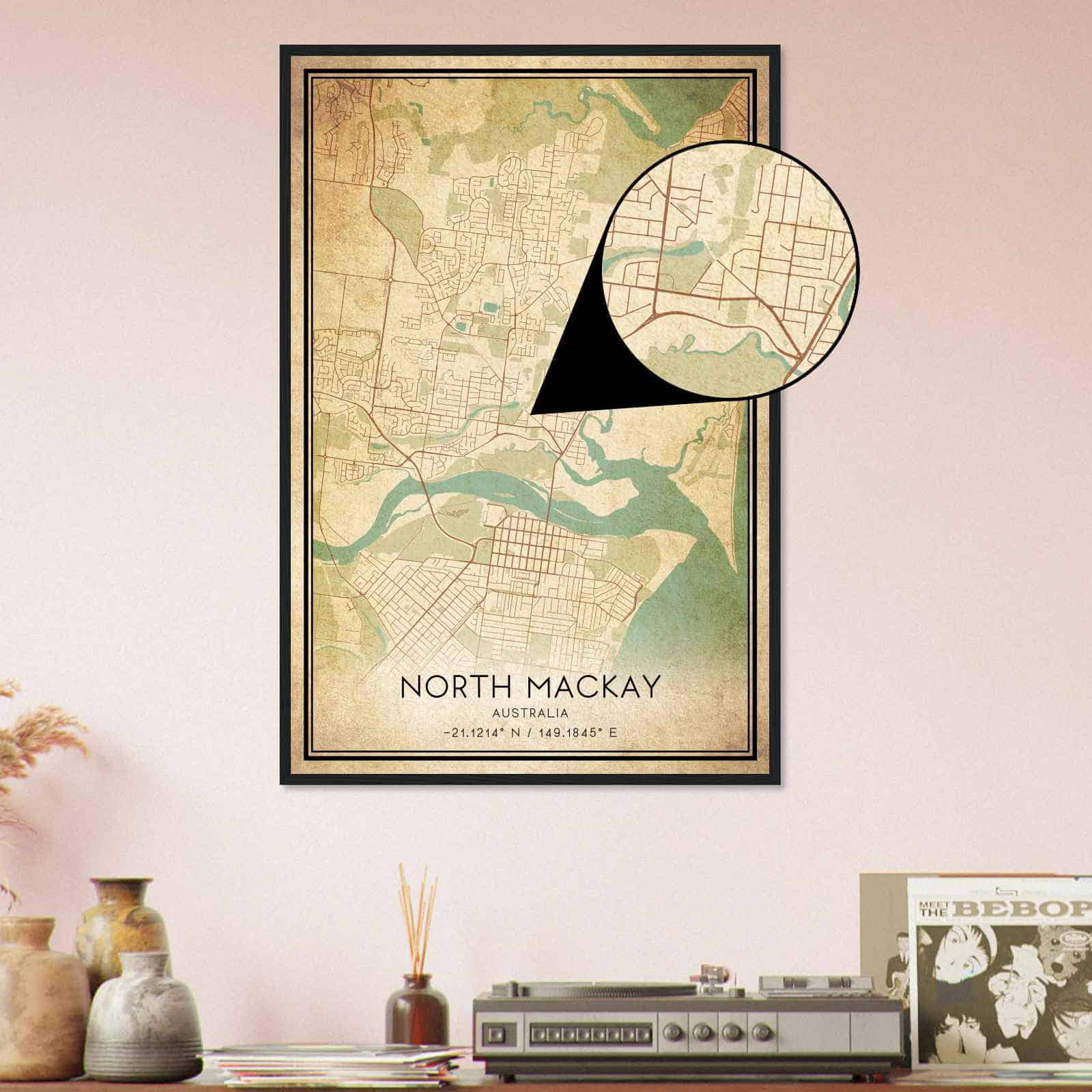 Deerfield Kansas Map Poster, Modern Home Decor Wall Art Print (Copy)