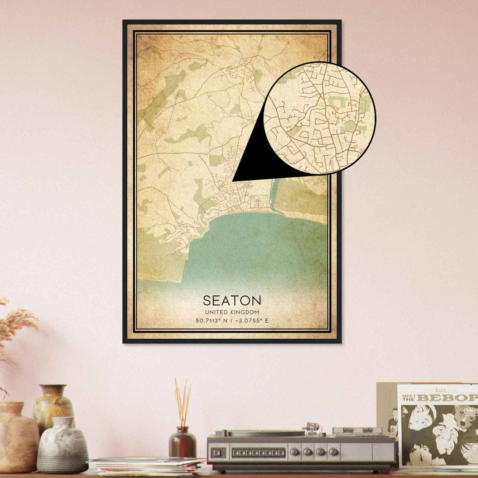 Deerfield Kansas Map Poster, Modern Home Decor Wall Art Print (Copy)