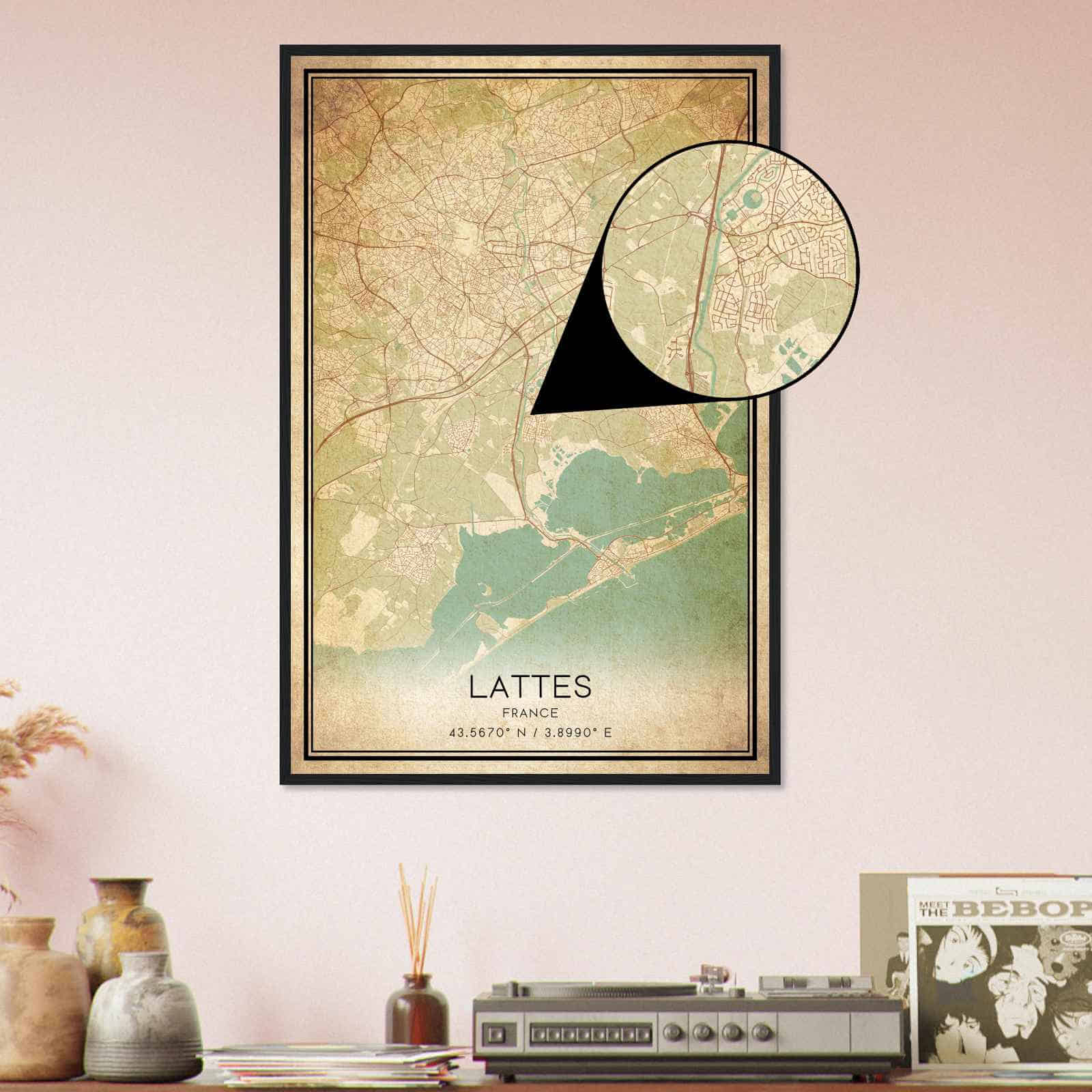 Deerfield Kansas Map Poster, Modern Home Decor Wall Art Print (Copy)