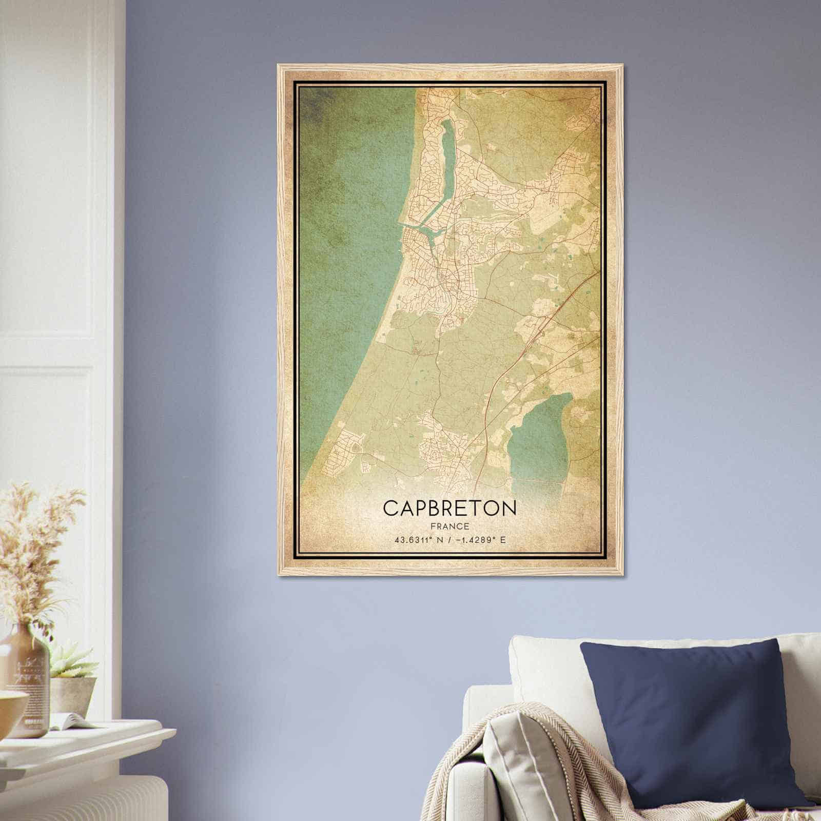 Deerfield Kansas Map Poster, Modern Home Decor Wall Art Print (Copy)