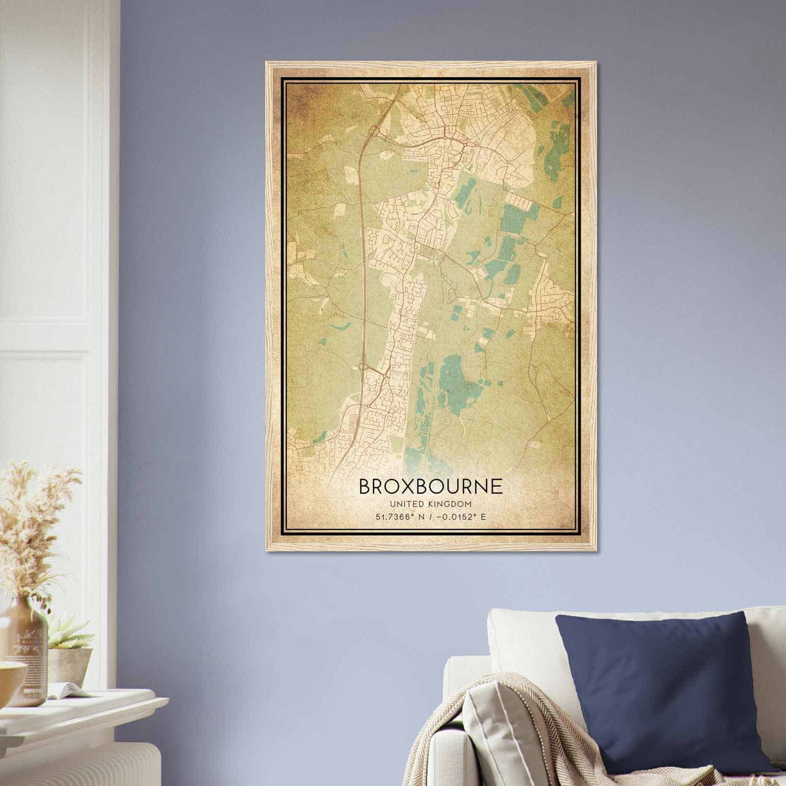 Deerfield Kansas Map Poster, Modern Home Decor Wall Art Print (Copy)