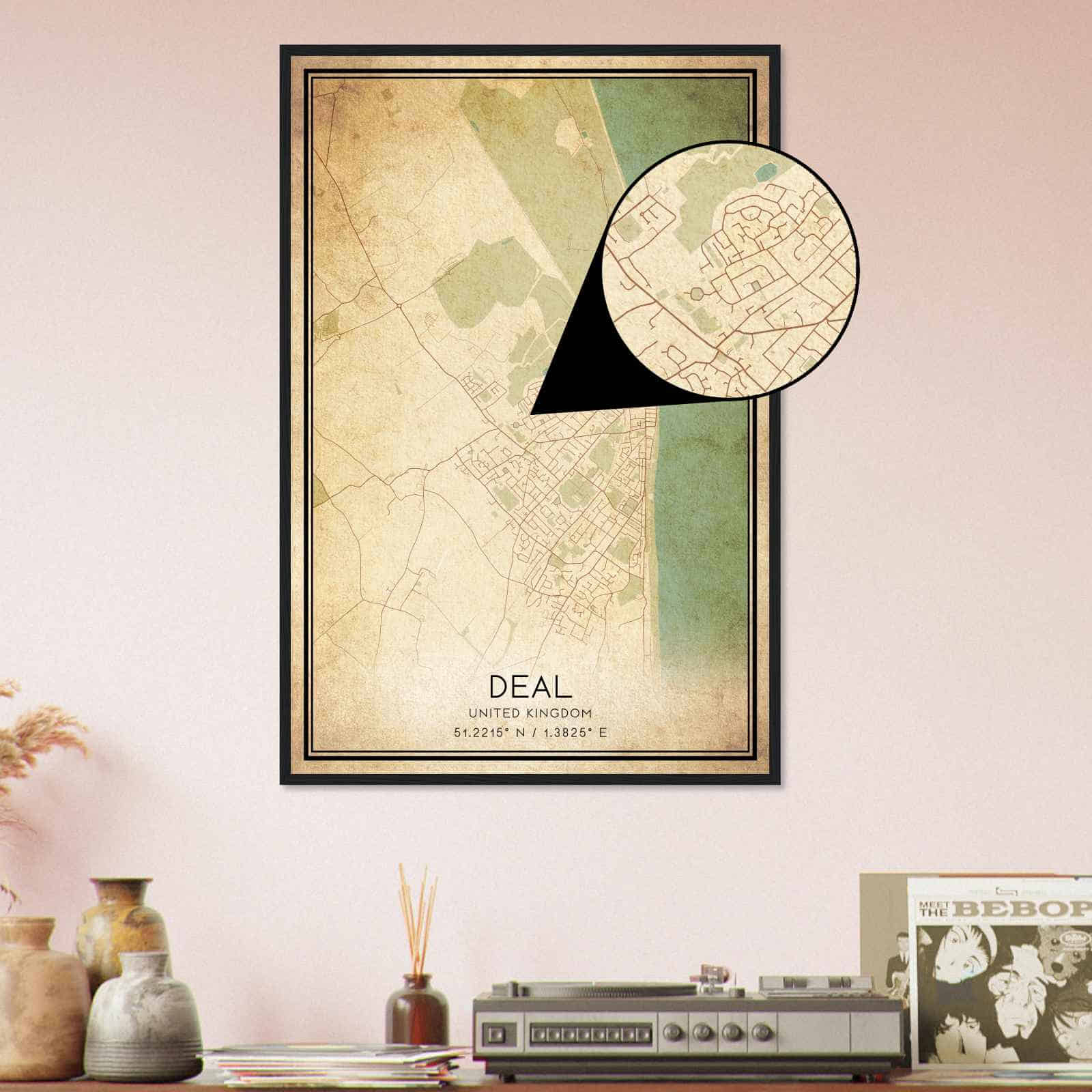 Deerfield Kansas Map Poster, Modern Home Decor Wall Art Print (Copy)