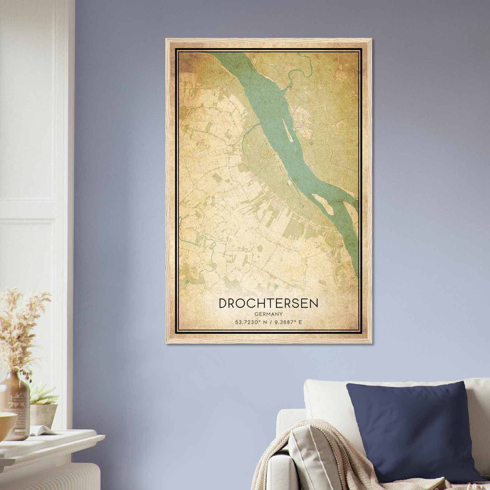 Deerfield Kansas Map Poster, Modern Home Decor Wall Art Print (Copy)