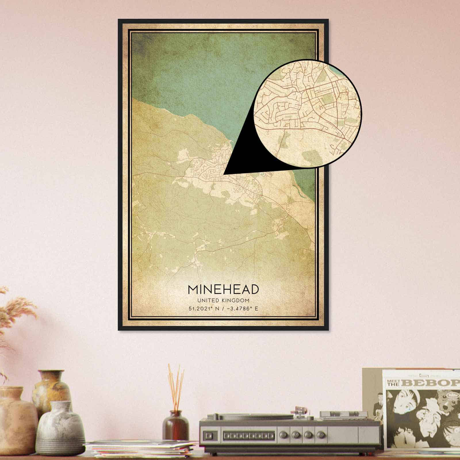 Deerfield Kansas Map Poster, Modern Home Decor Wall Art Print (Copy)
