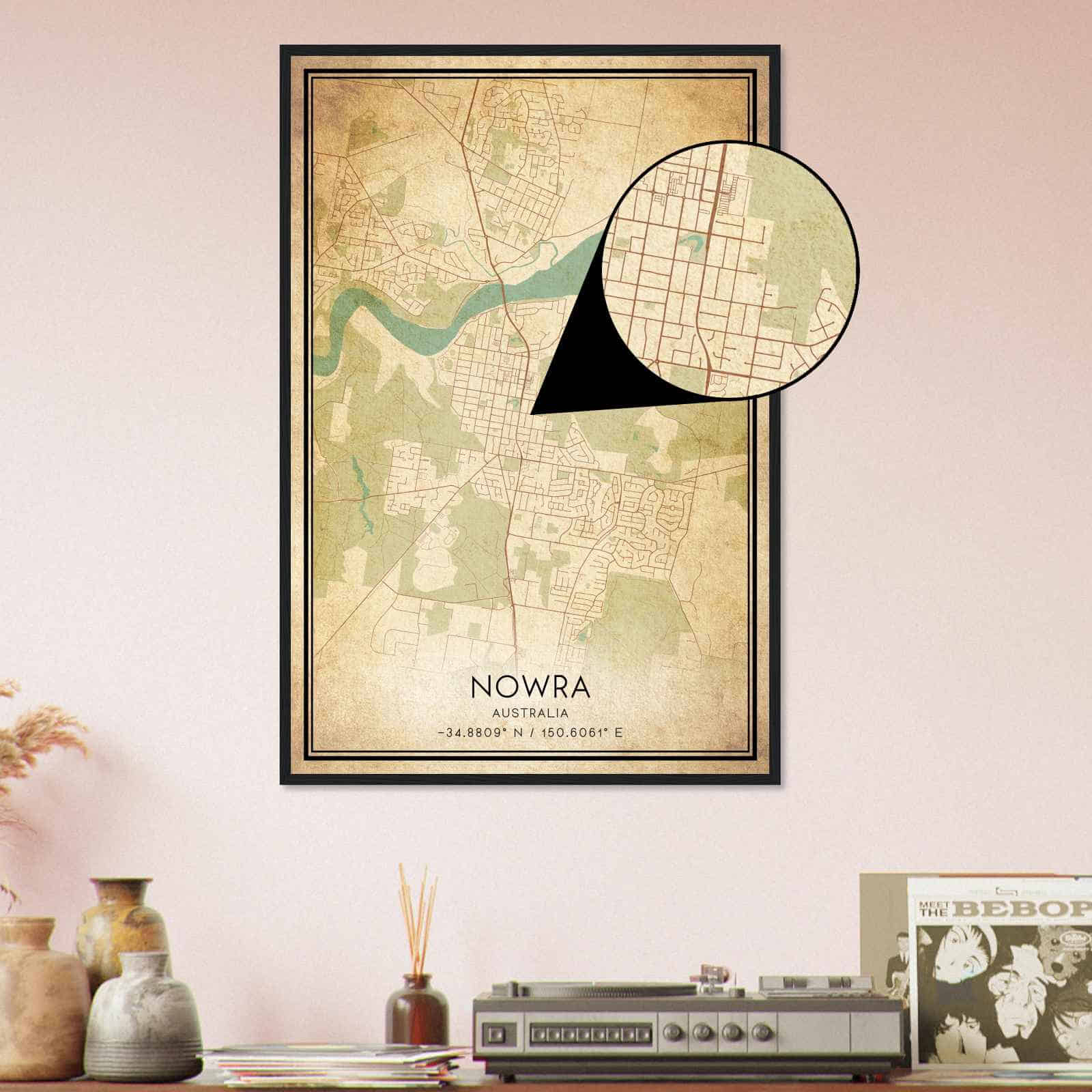 Deerfield Kansas Map Poster, Modern Home Decor Wall Art Print (Copy)